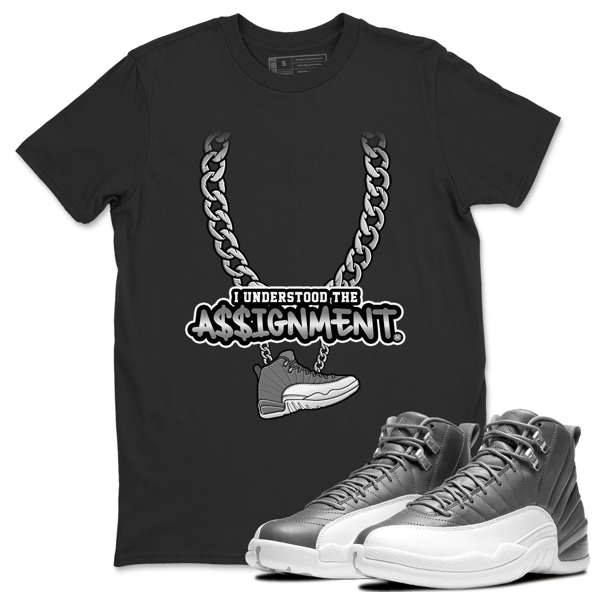 Understood Assignment Unisex Tops - Air Jordan 12 Stealth