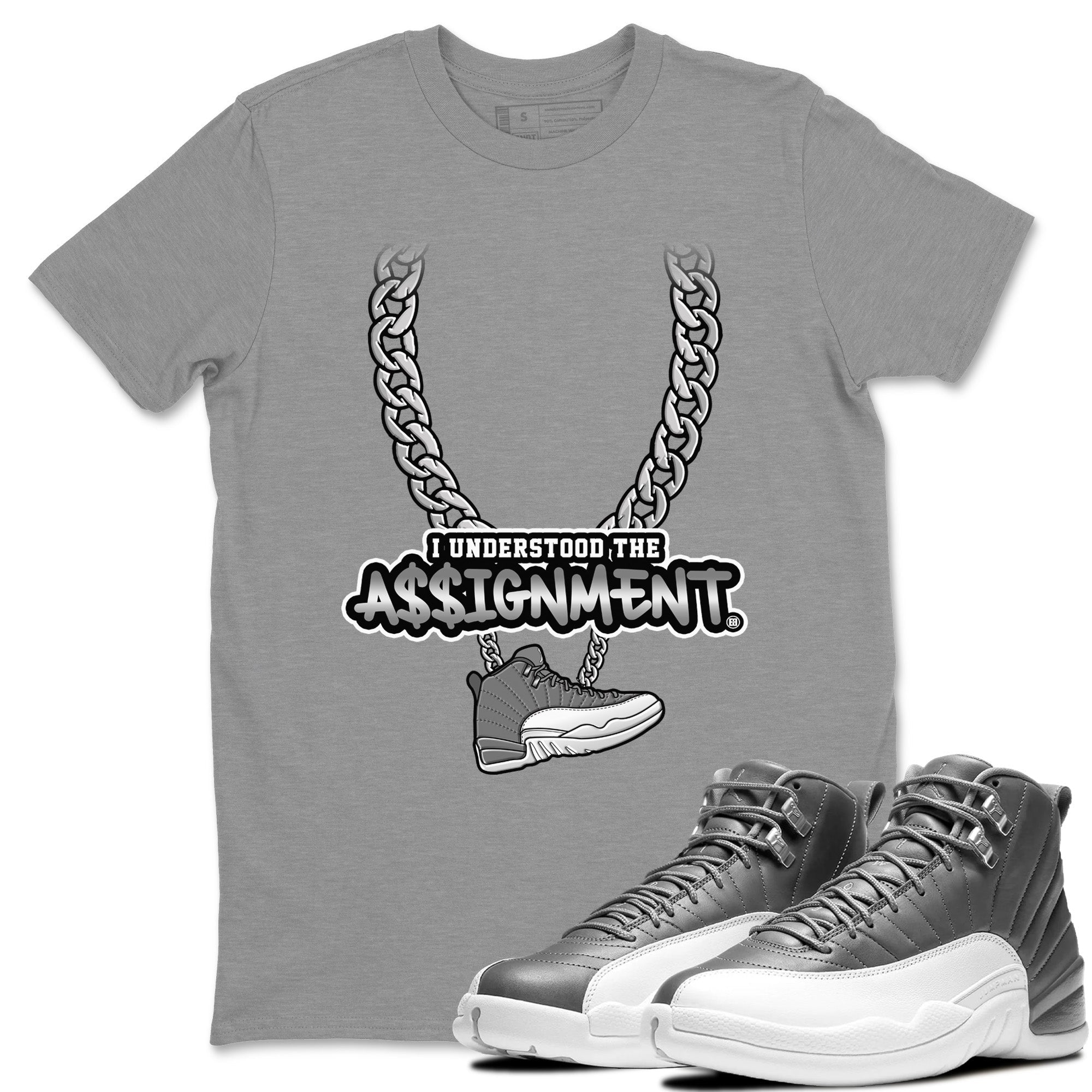Understood Assignment Unisex Tops - Air Jordan 12 Stealth