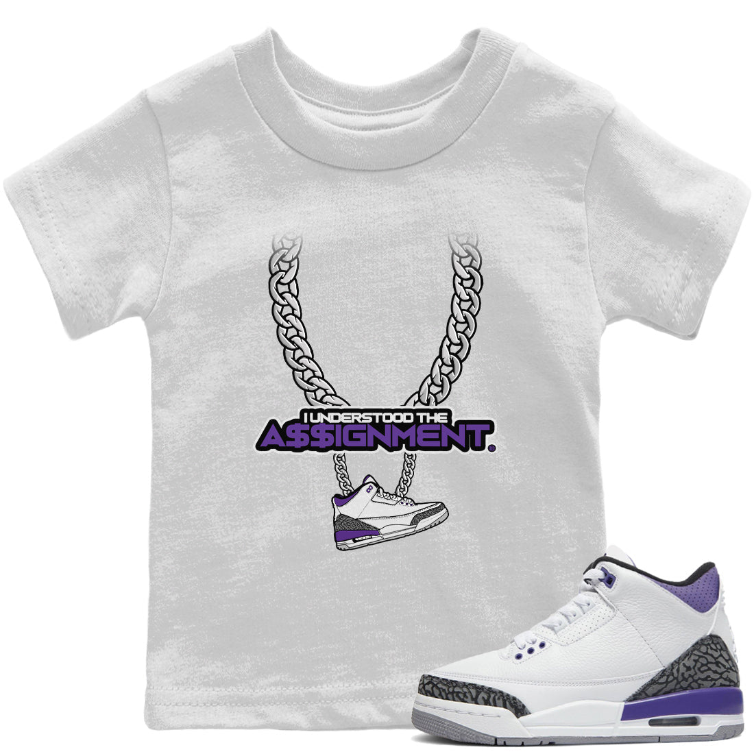 Understood Assignment Kids Tops - Air Jordan 3 Dark Iris