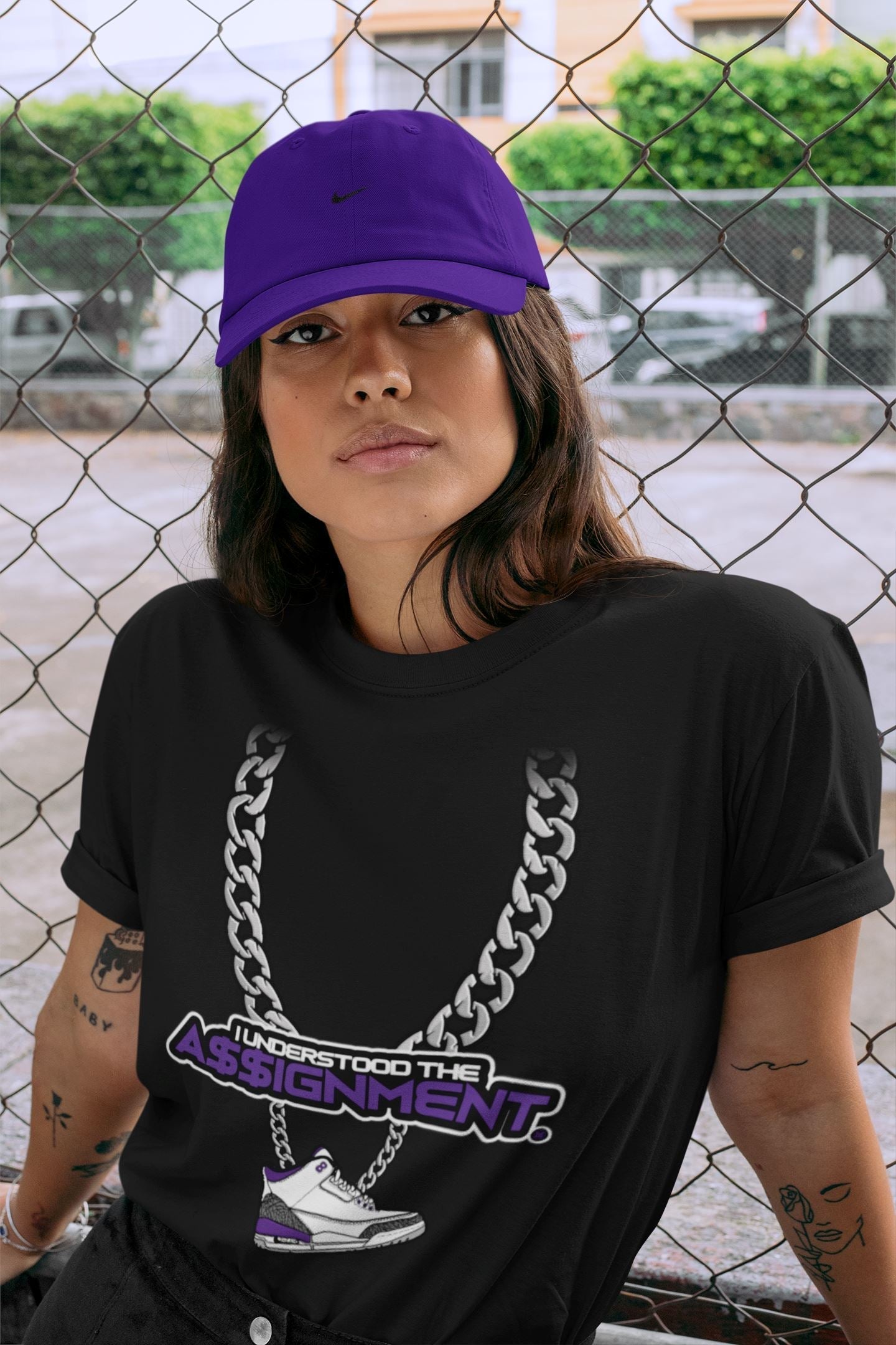 Understood Assignment Unisex Tops - Air Jordan 3 Dark Iris