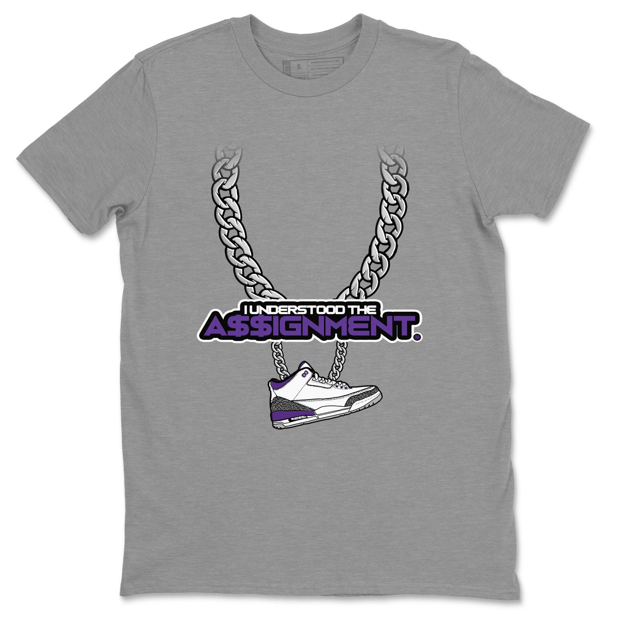 Understood Assignment Unisex Tops - Air Jordan 3 Dark Iris
