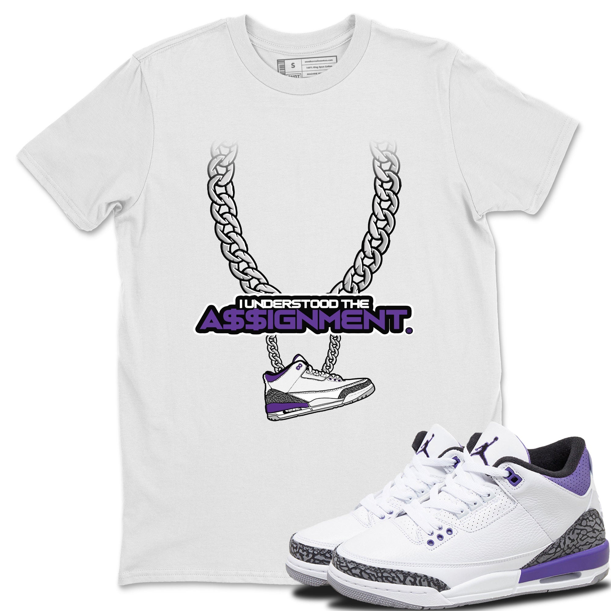Understood Assignment Unisex Tops - Air Jordan 3 Dark Iris