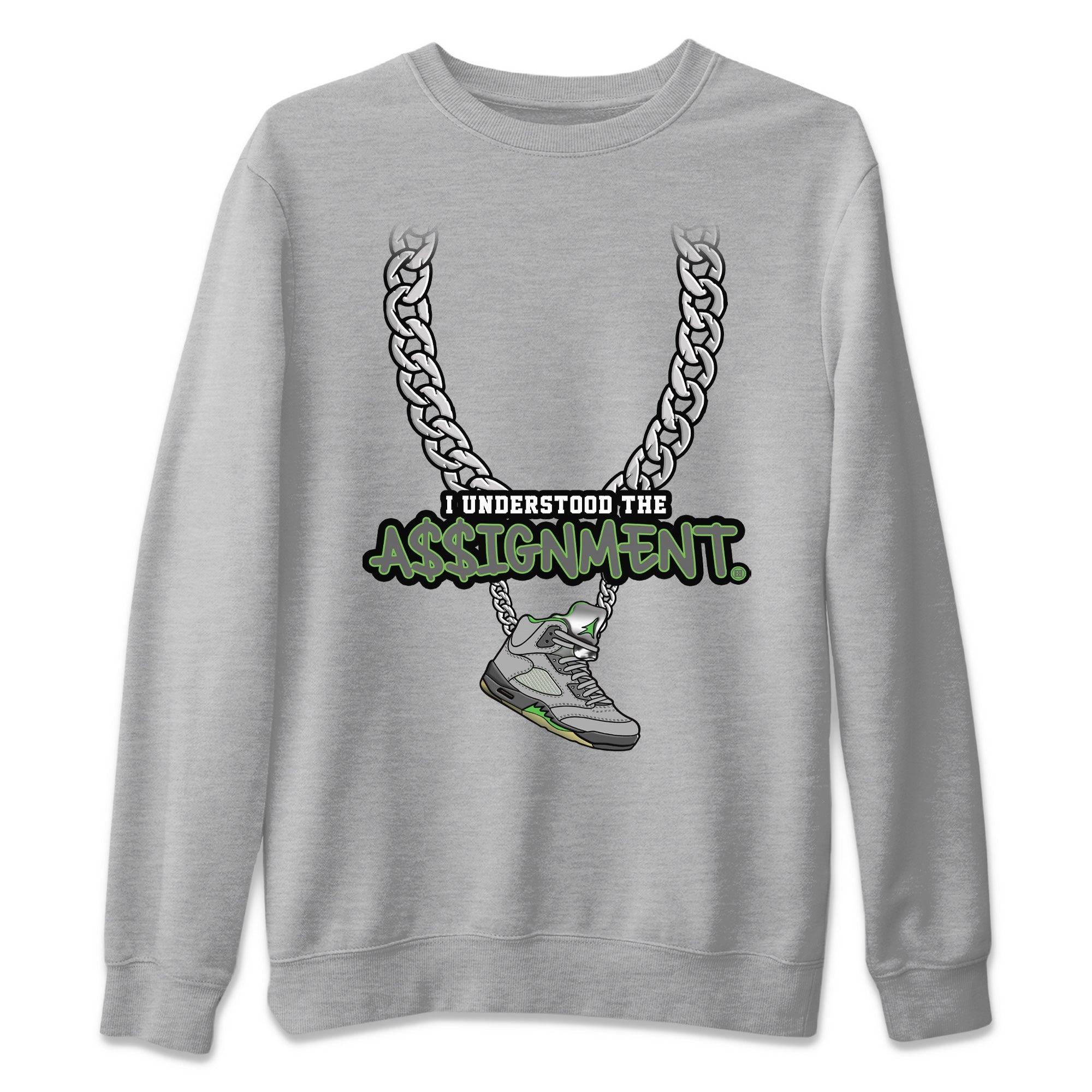 Understood Assignment Unisex Tops - Air Jordan 5 Green Bean
