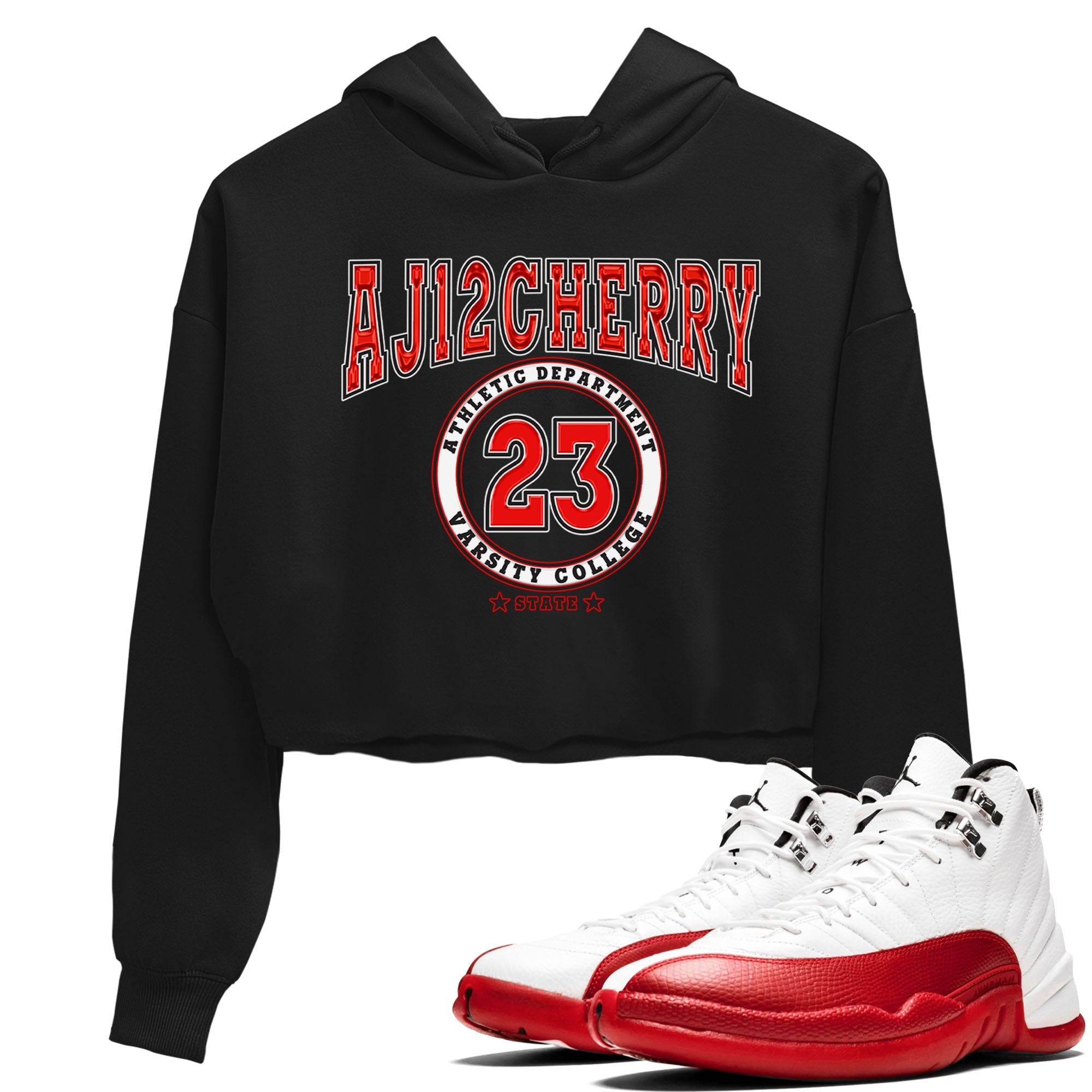 Varsity snkmatch Women's Top - Air Jordan 12 Cherry