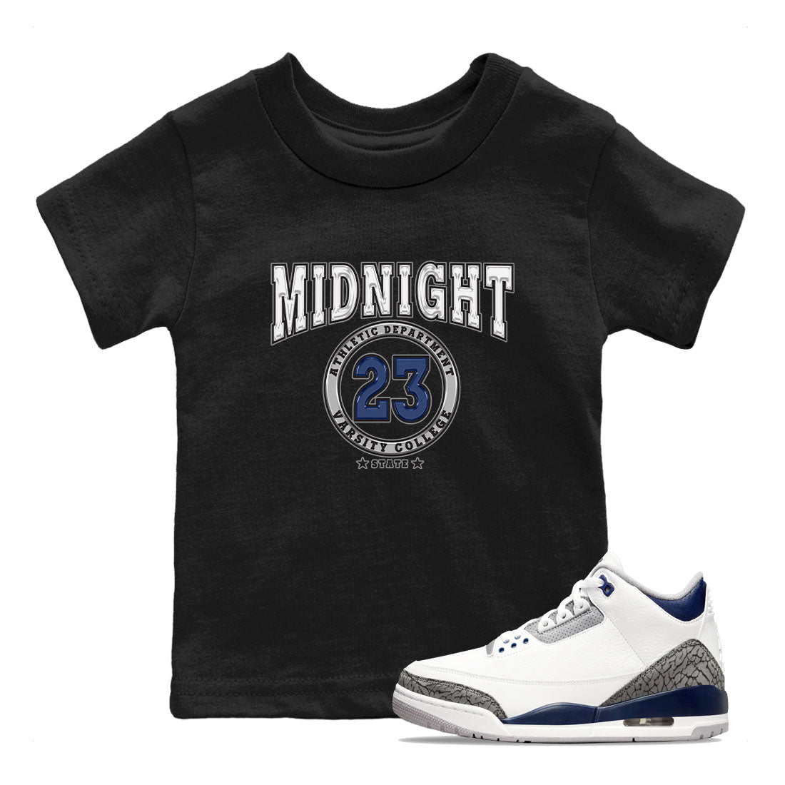 Varsity snkmatch Tees Kids - Air Jordan 3 Midnight Navy 2023