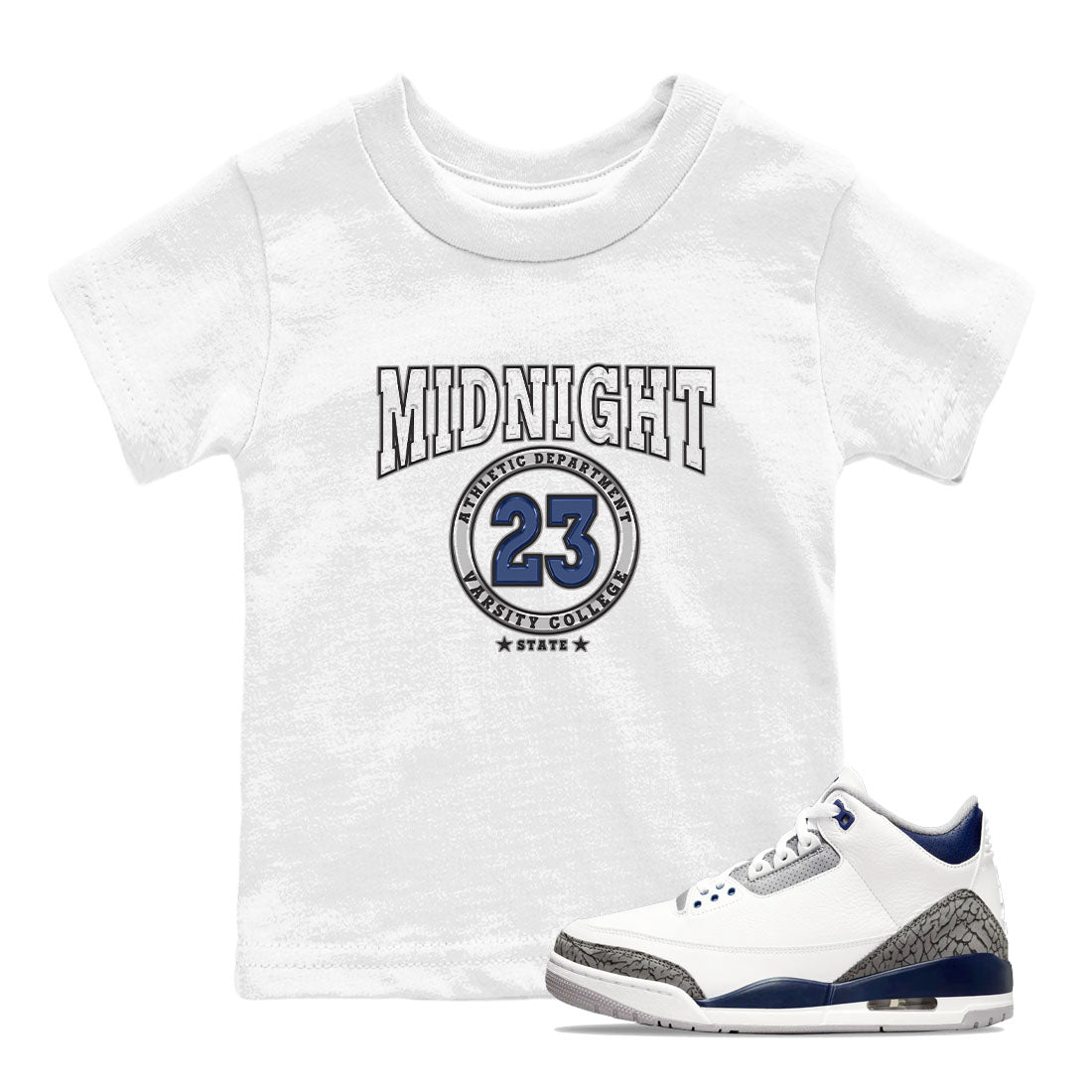 Varsity snkmatch Tees Kids - Air Jordan 3 Midnight Navy 2023