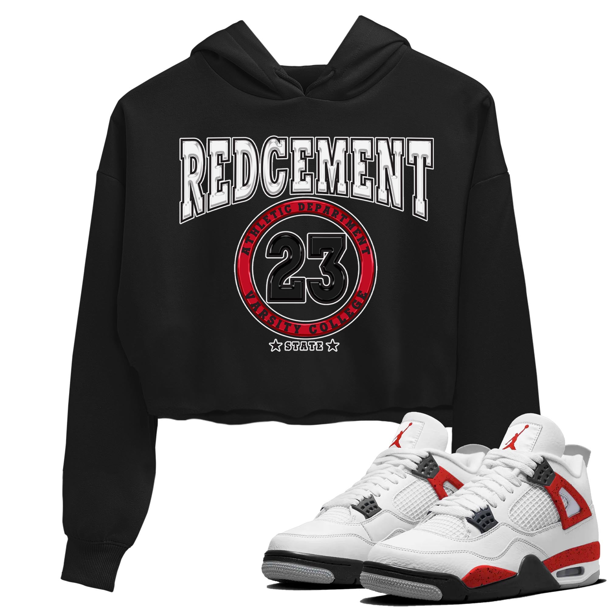 Varsity snkmatch Women's Top - Air Jordan 4 Red Cement