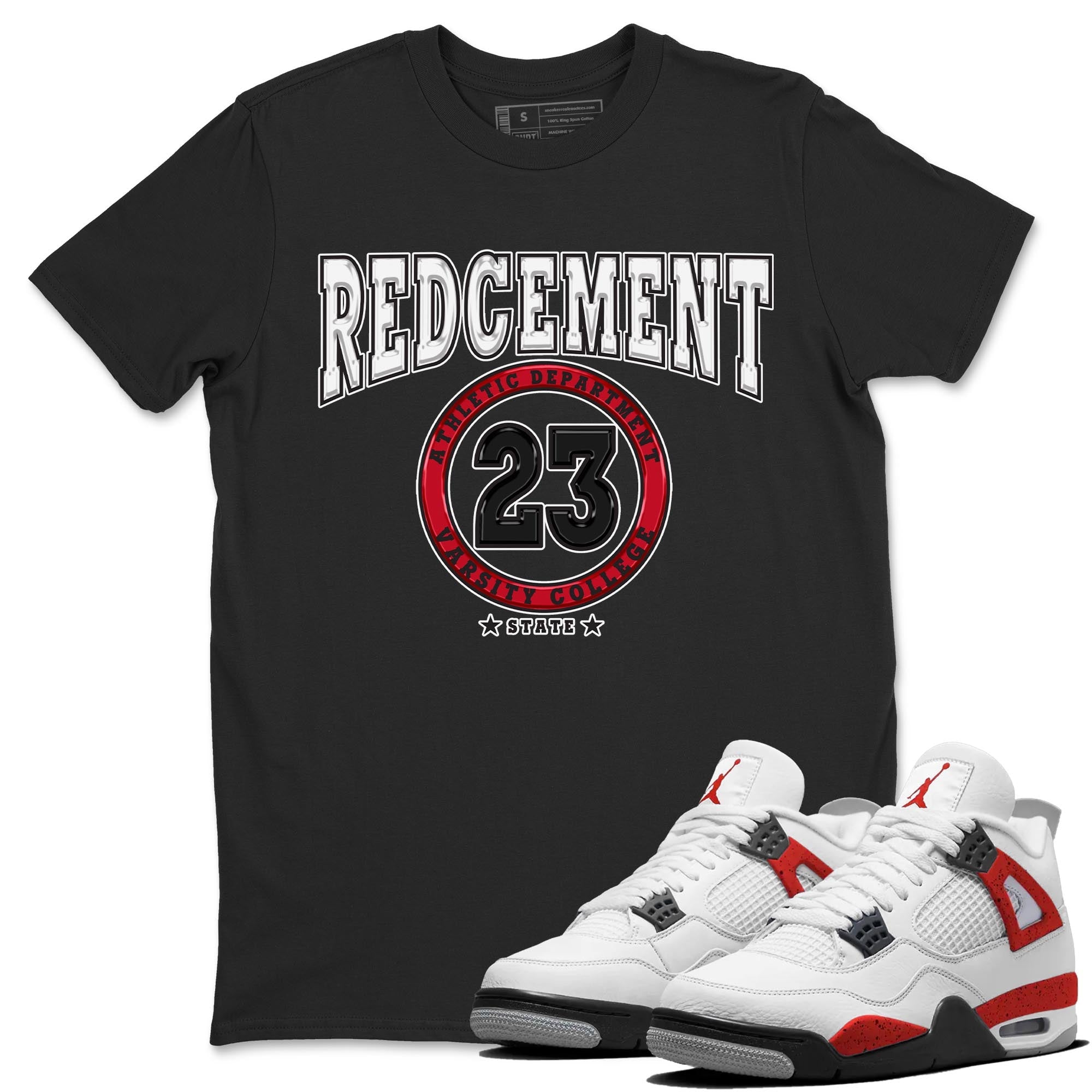 Varsity snkmatch Tee - Air Jordan 4 Red Cement