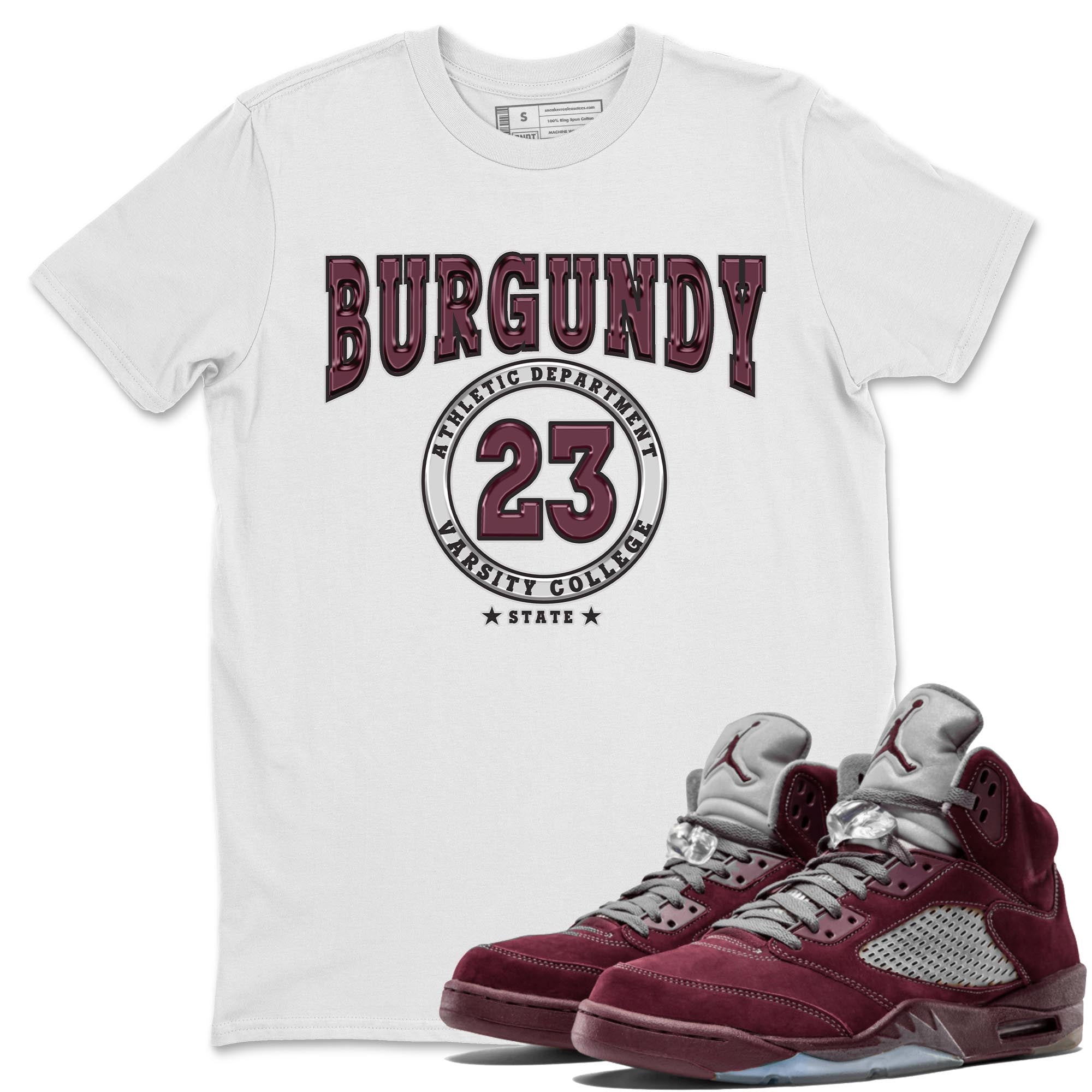 Varsity snkmatch Tee - Air Jordan 5 Burgundy