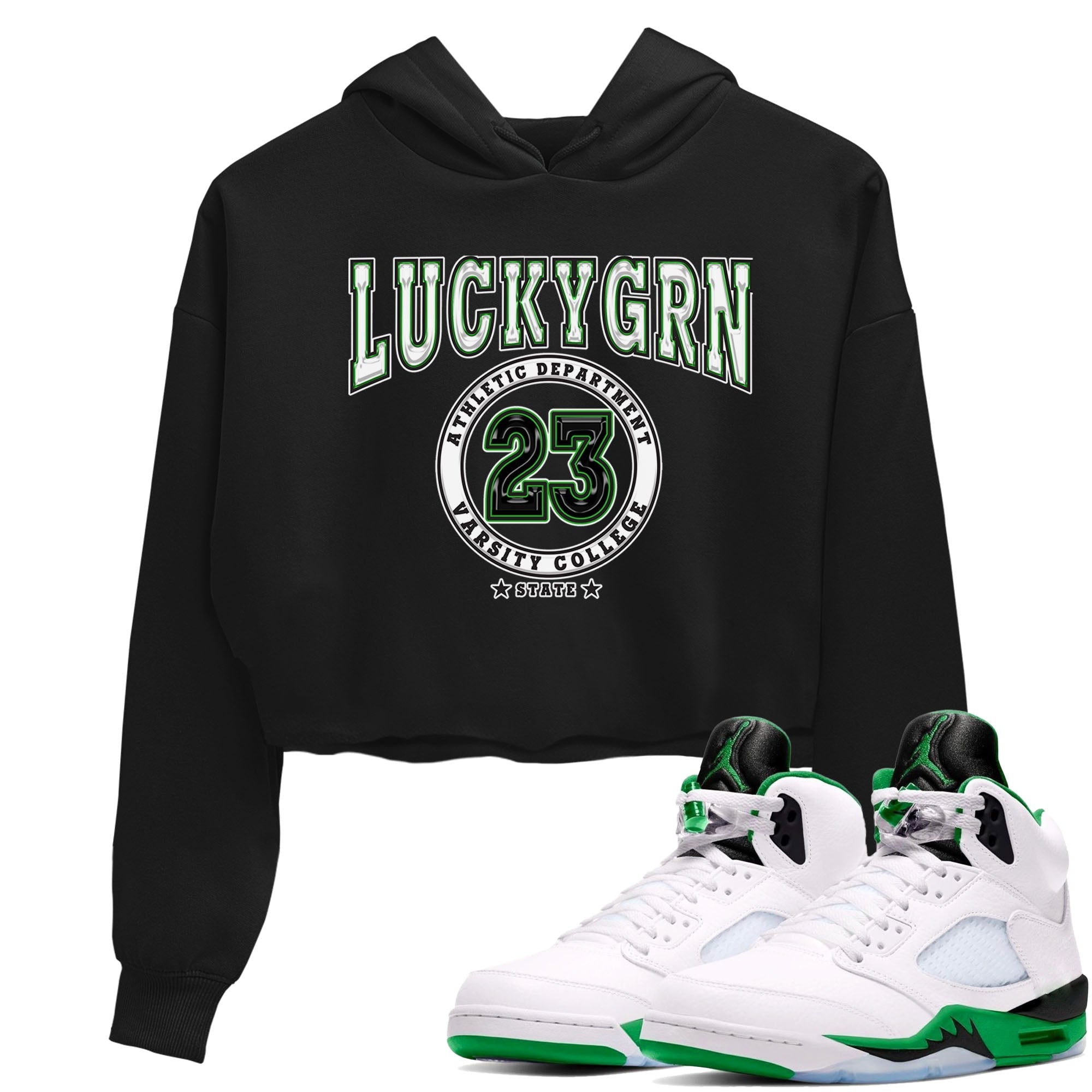 Varsity snkmatch Women's Top - Air Jordan 5 Lucky Green