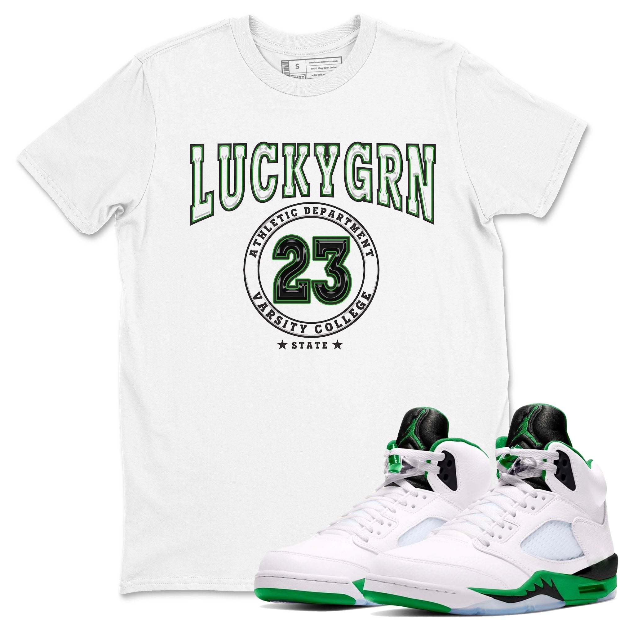 Varsity snkmatch Tees - Air Jordan 5 Lucky Green