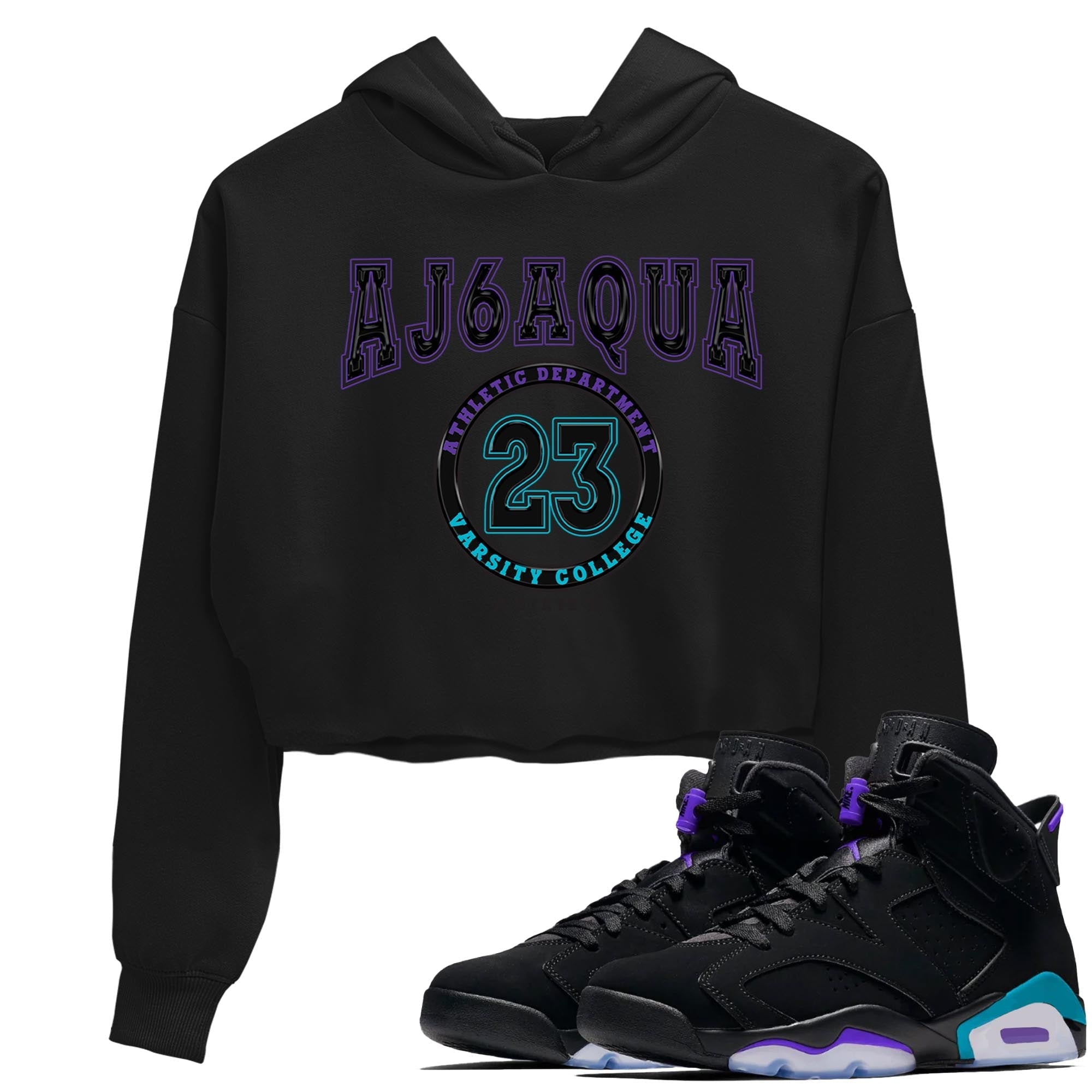Varsity snkmatch Women's Top - Air Jordan 6 Aqua