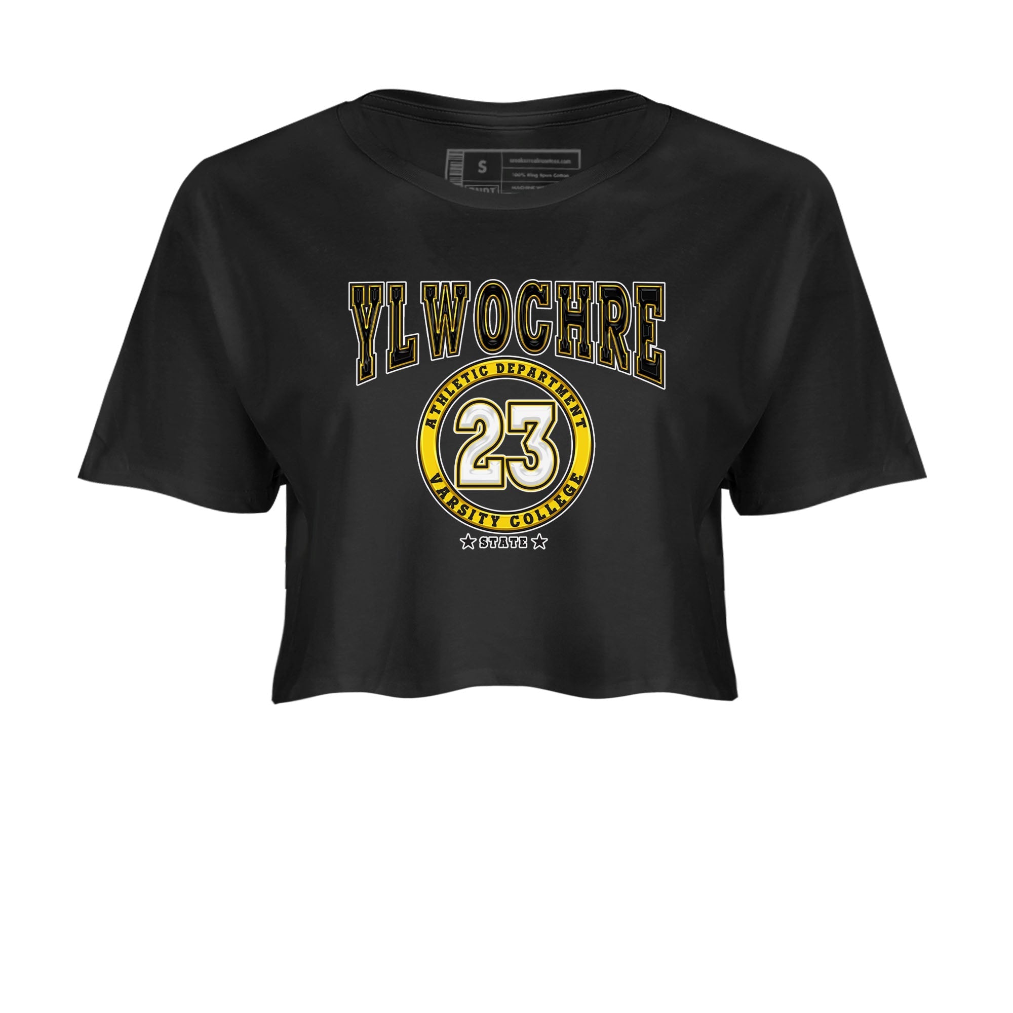 Varsity snkmatch Tees Crop Top - Air Jordan 6 Yellow Ochre
