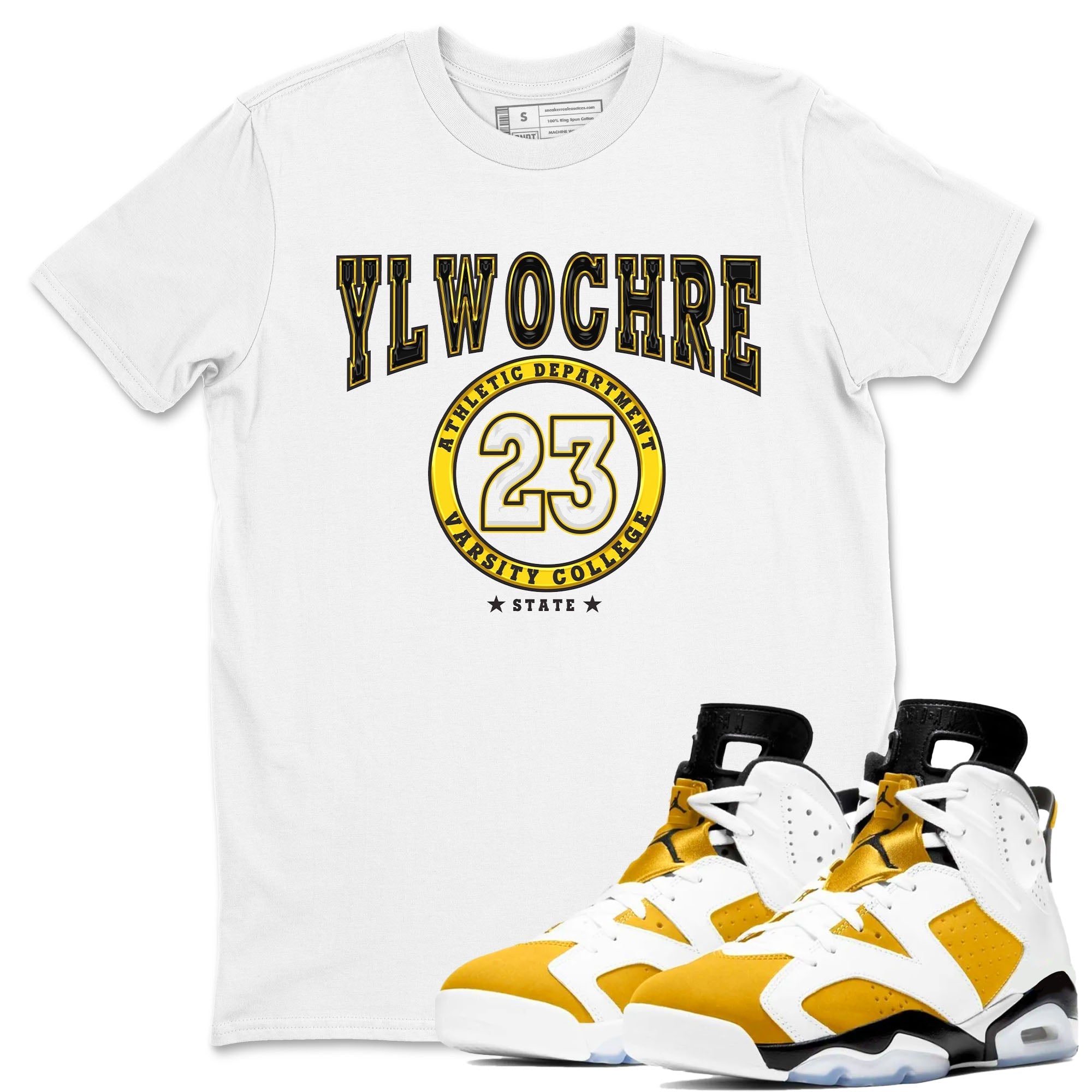 Varsity snkmatch Tees - Air Jordan 6 Yellow Ochre