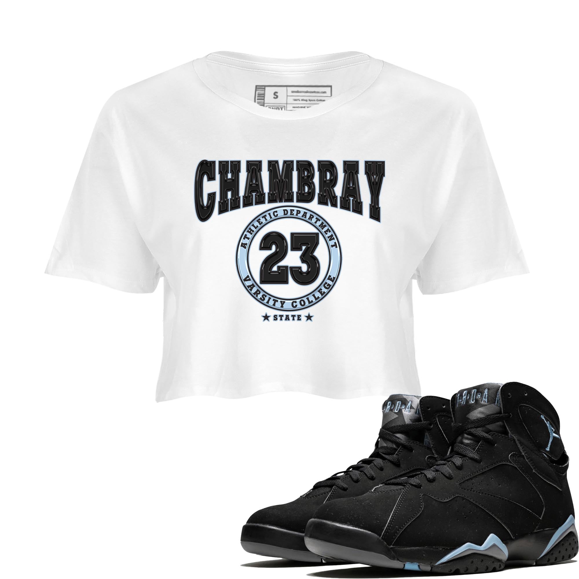 Varsity snkmatch Women's Top - Air Jordan 7 Chambray