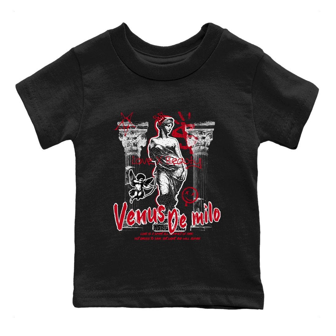 Venus De Milo snkmatch Tees Kids - Air Jordan 1 '85 Bred
