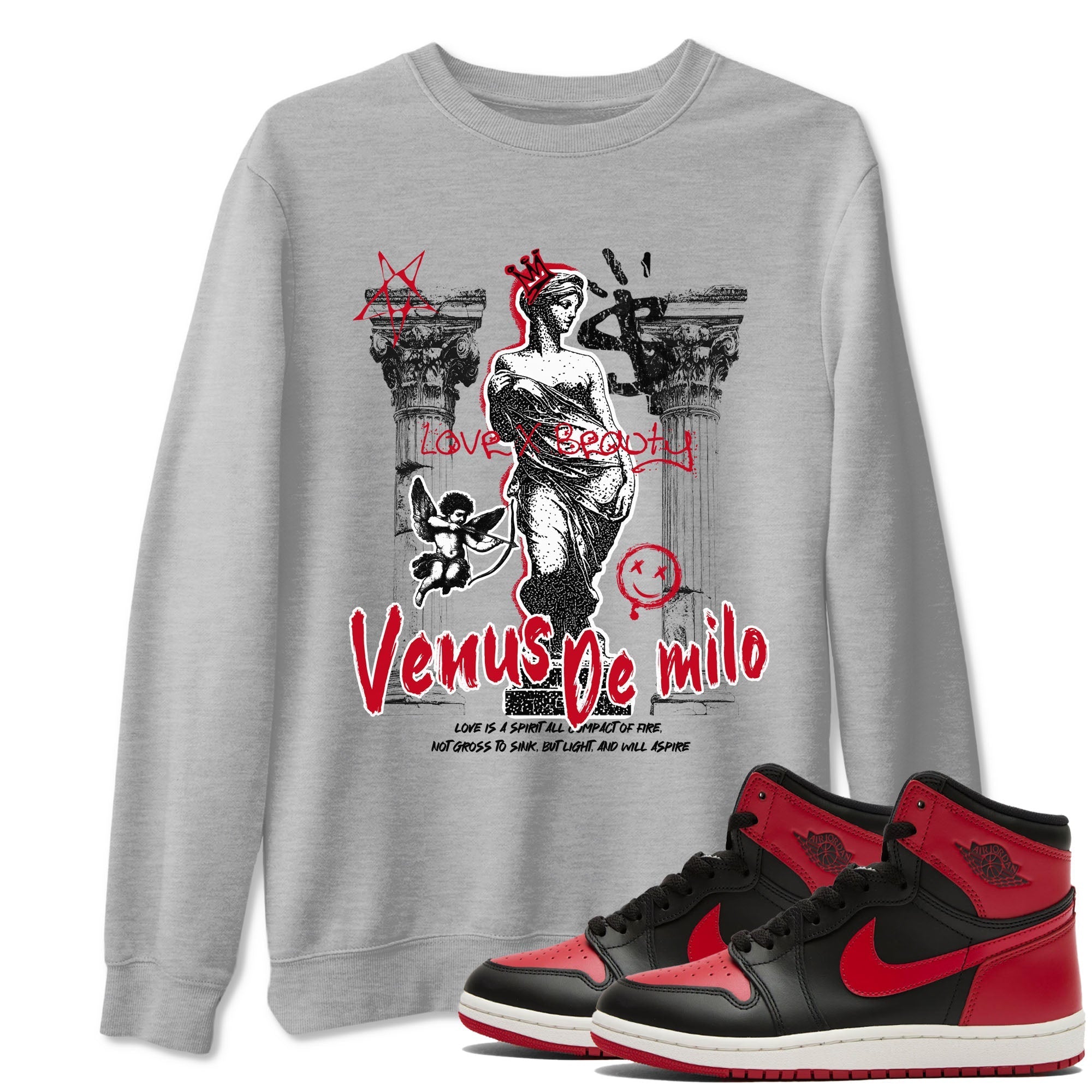 Venus De Milo snkmatch Tees - Air Jordan 1 '85 Bred