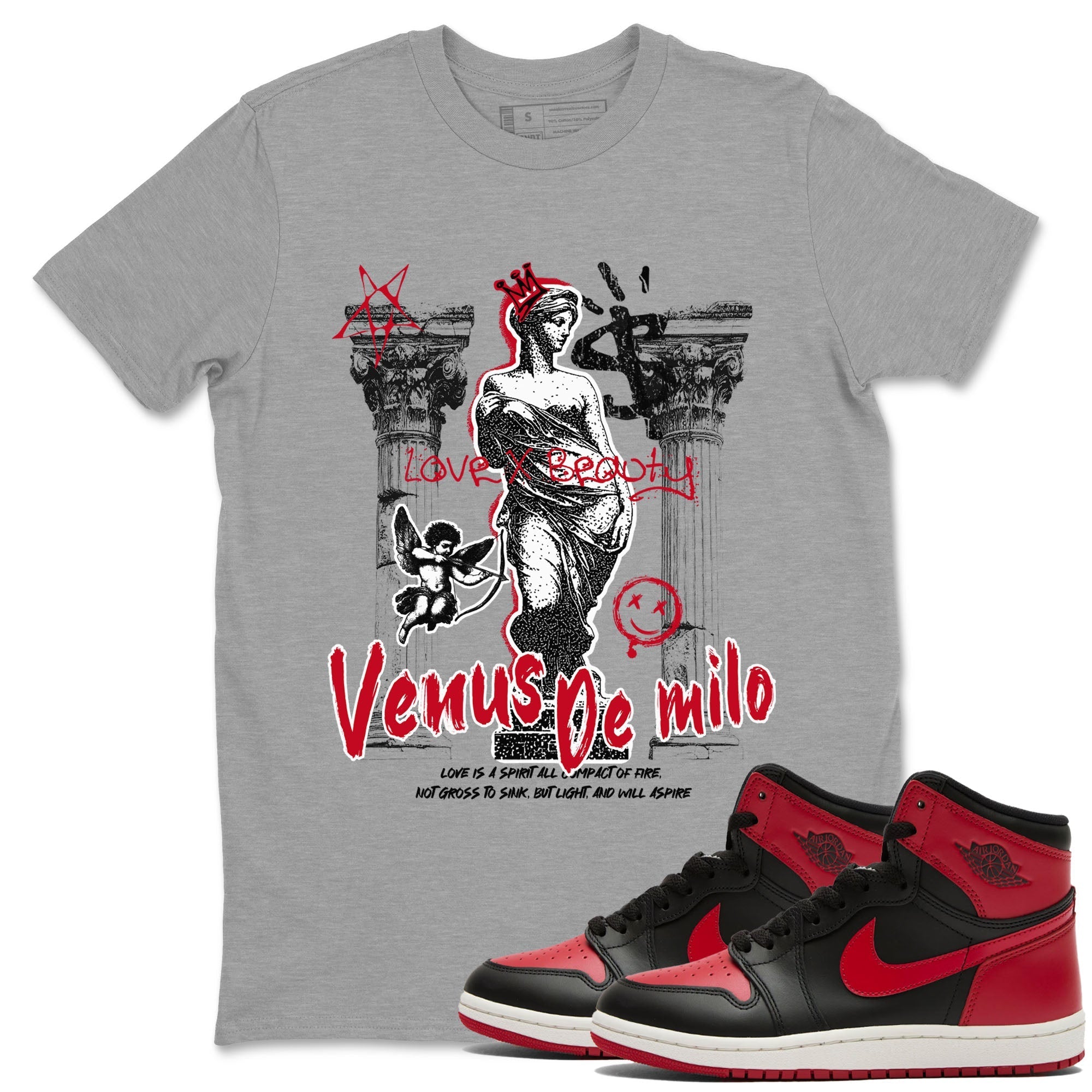 Venus De Milo snkmatch Tees - Air Jordan 1 '85 Bred