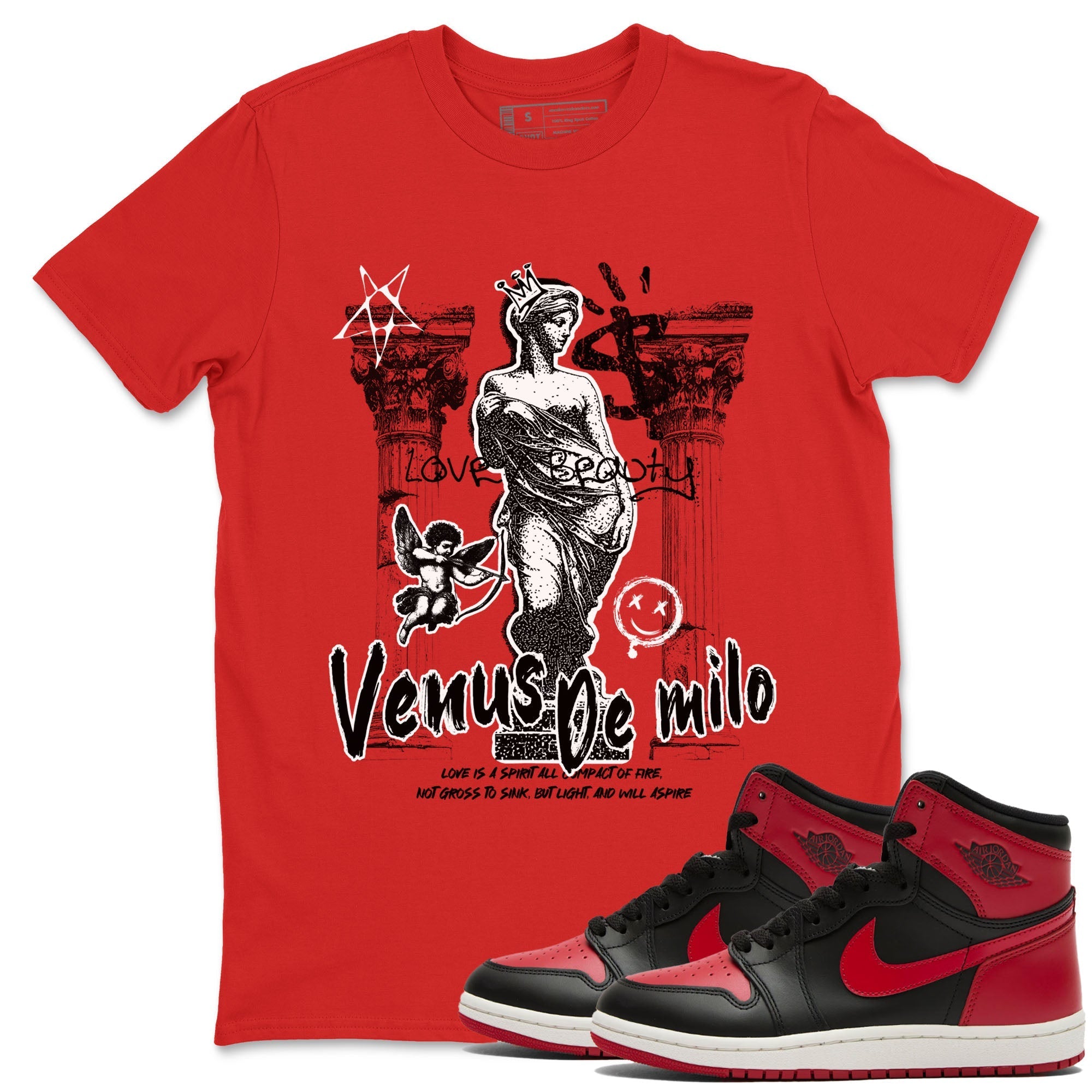 Venus De Milo snkmatch Tees - Air Jordan 1 '85 Bred