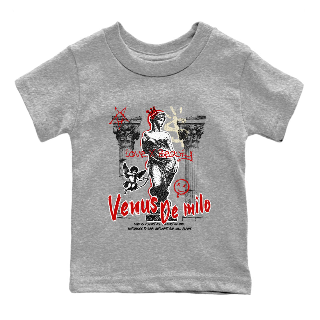 Venus De Milo snkmatch Tees Kids - Air Jordan 1 Black Toe Reimagined