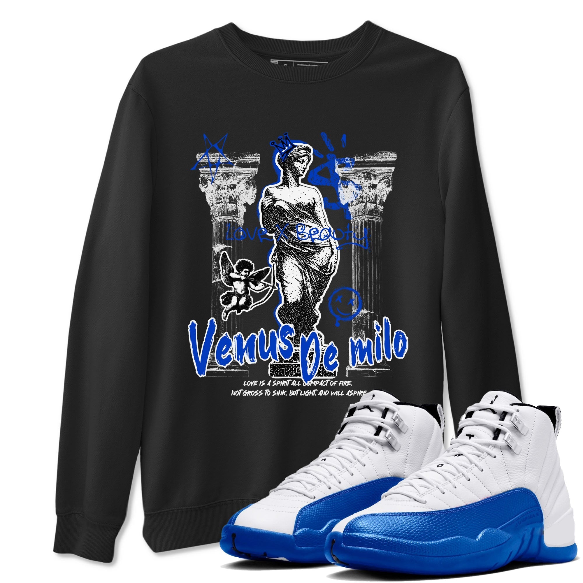 Venus De Milo snkmatch Tees - Air Jordan 12 Blueberry