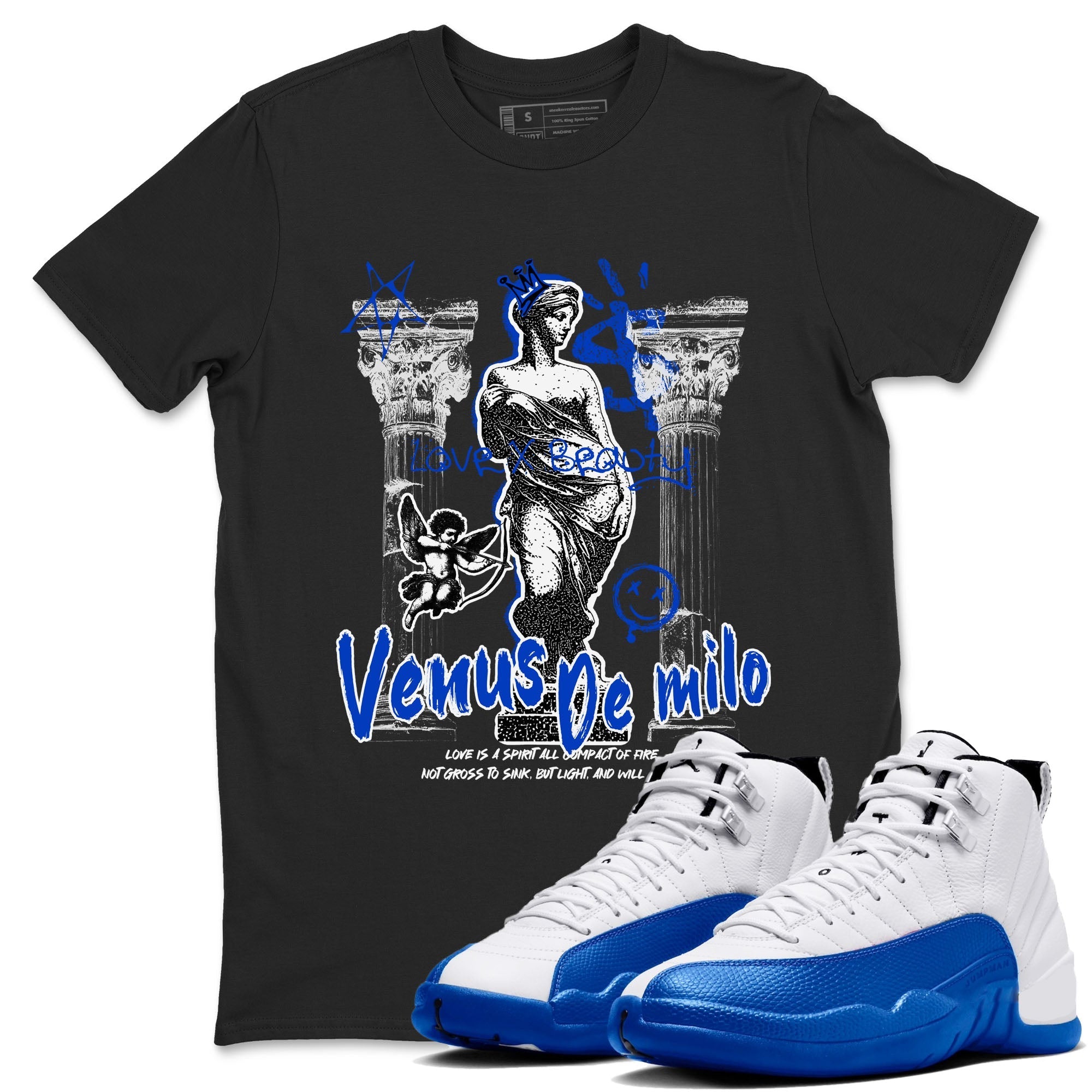 Venus De Milo snkmatch Tees - Air Jordan 12 Blueberry
