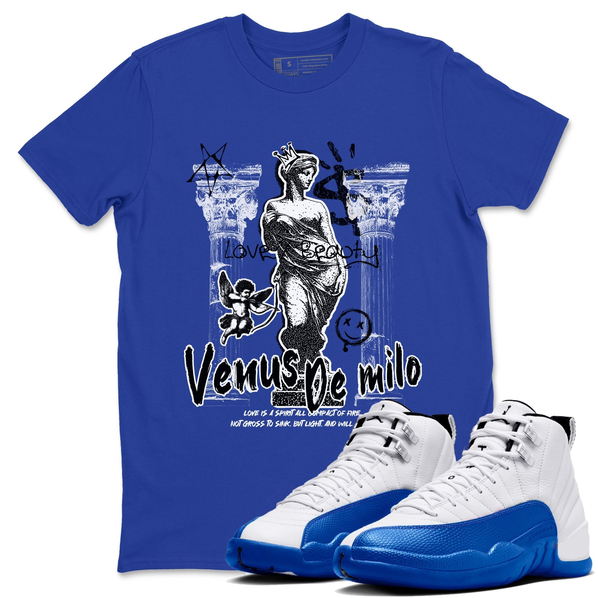 Venus De Milo snkmatch Tees - Air Jordan 12 Blueberry