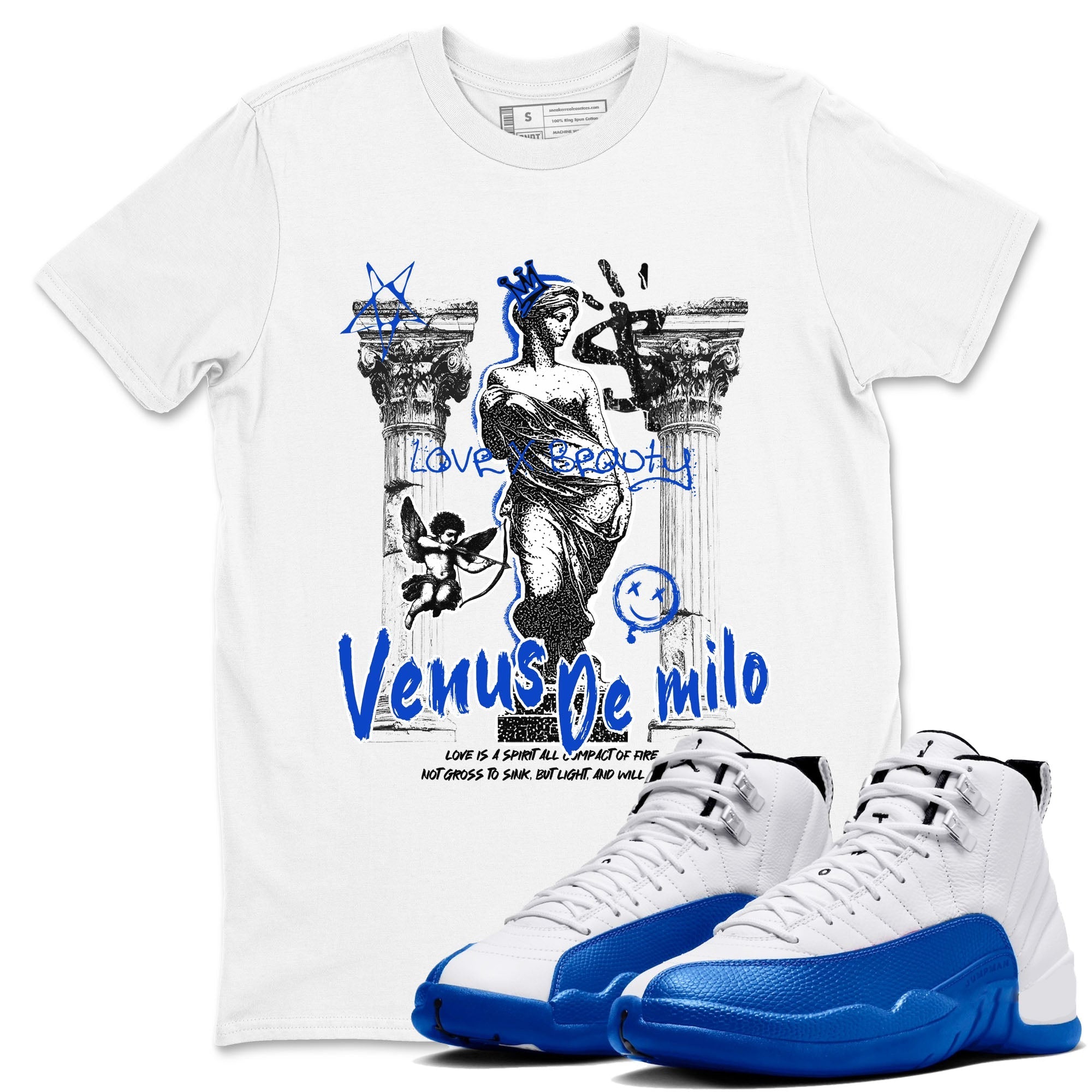Venus De Milo snkmatch Tees - Air Jordan 12 Blueberry