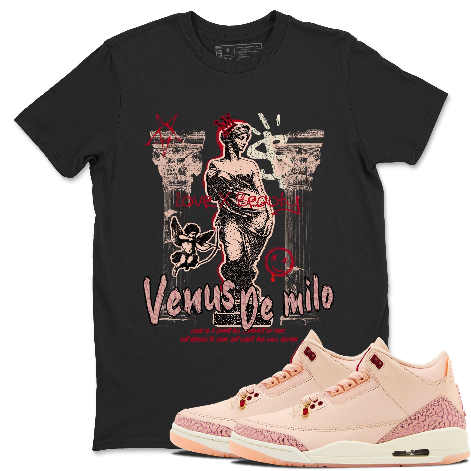 Venus De Milo snkmatch Tees - Air Jordan 3 Valentines Day