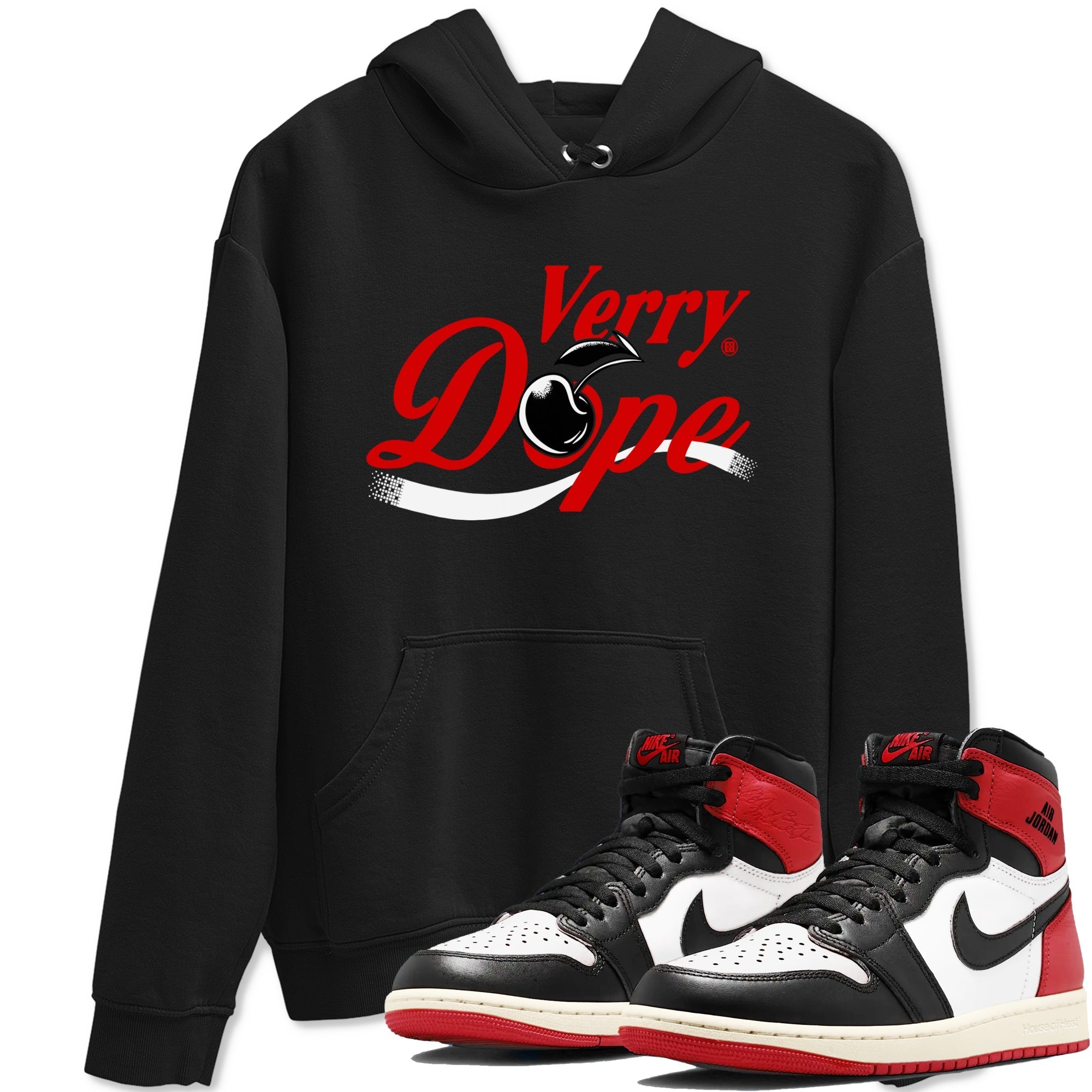 Verry Dope snkmatch Tees - Air Jordan 1 Black Toe Reimagined