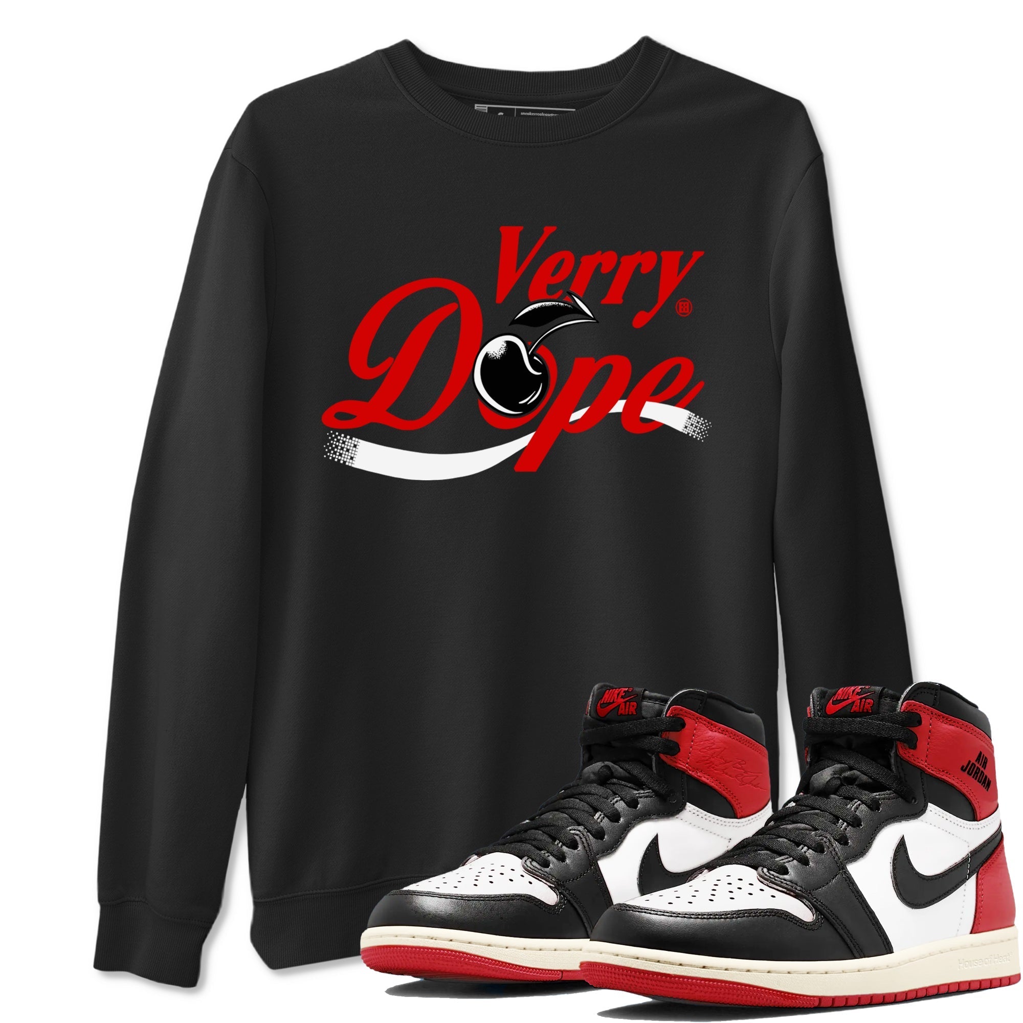 Verry Dope snkmatch Tees - Air Jordan 1 Black Toe Reimagined