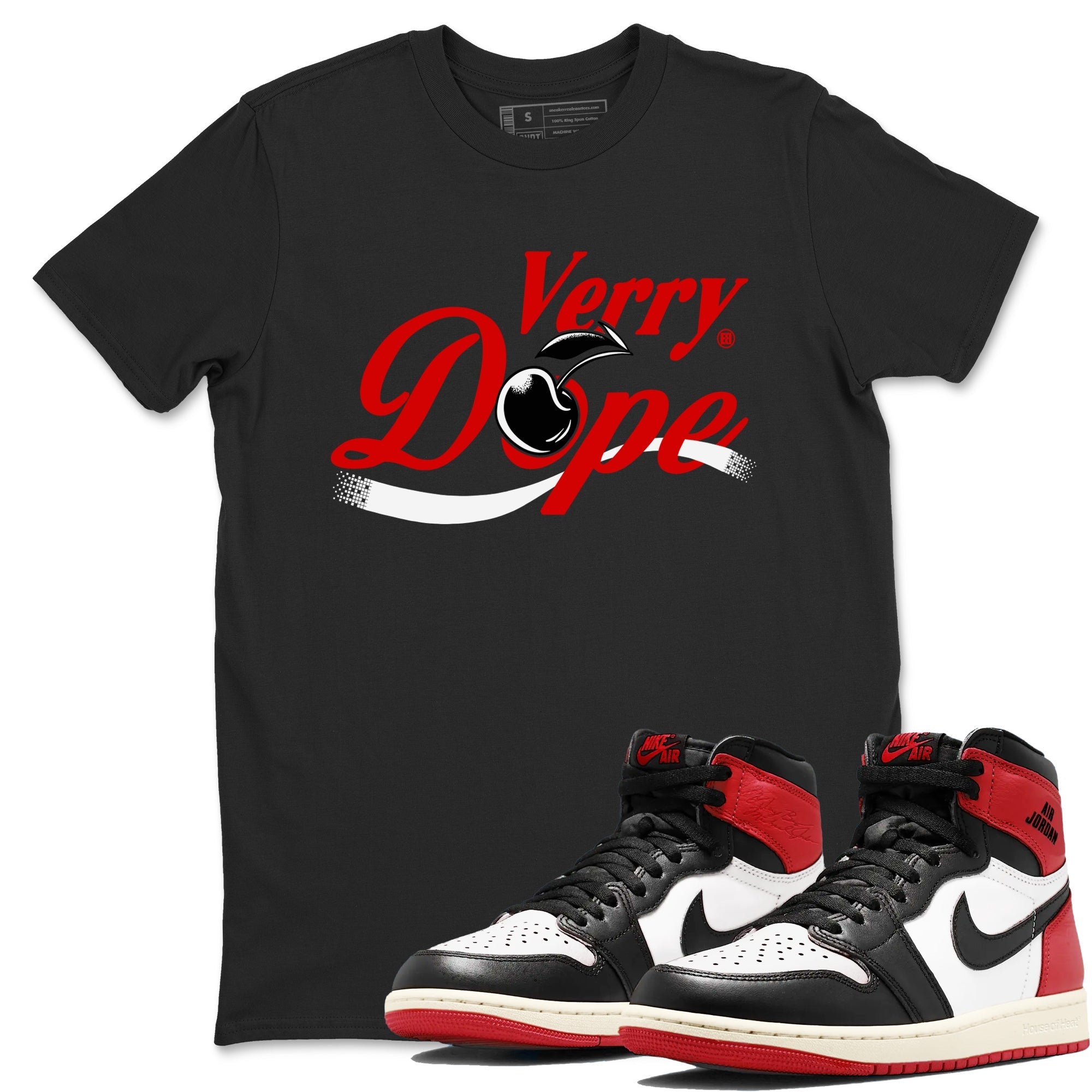 Verry Dope snkmatch Tees - Air Jordan 1 Black Toe Reimagined