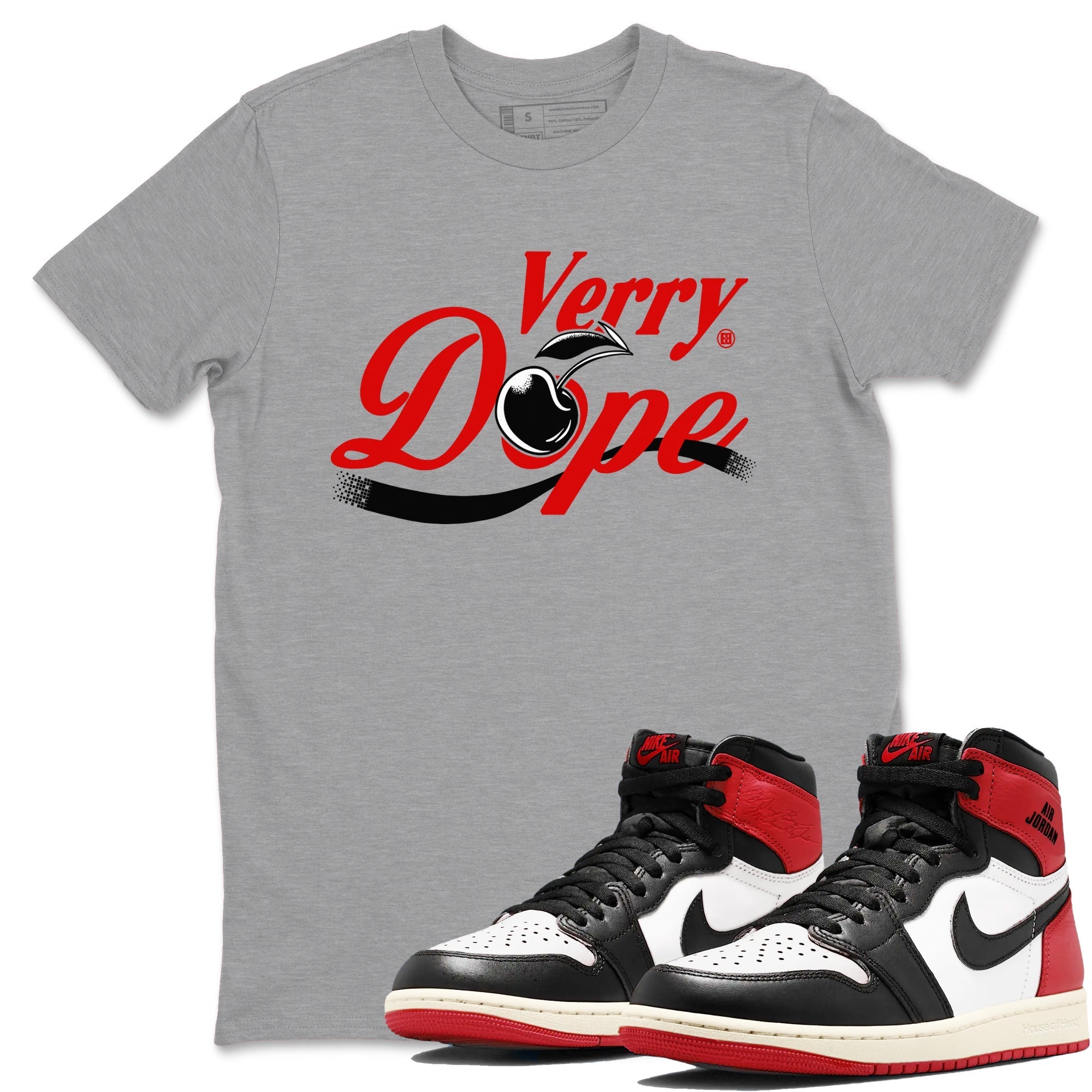 Verry Dope snkmatch Tees - Air Jordan 1 Black Toe Reimagined