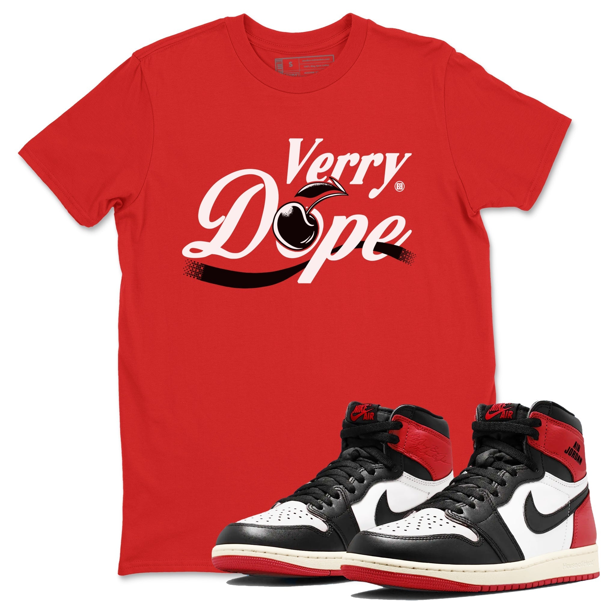 Verry Dope snkmatch Tees - Air Jordan 1 Black Toe Reimagined