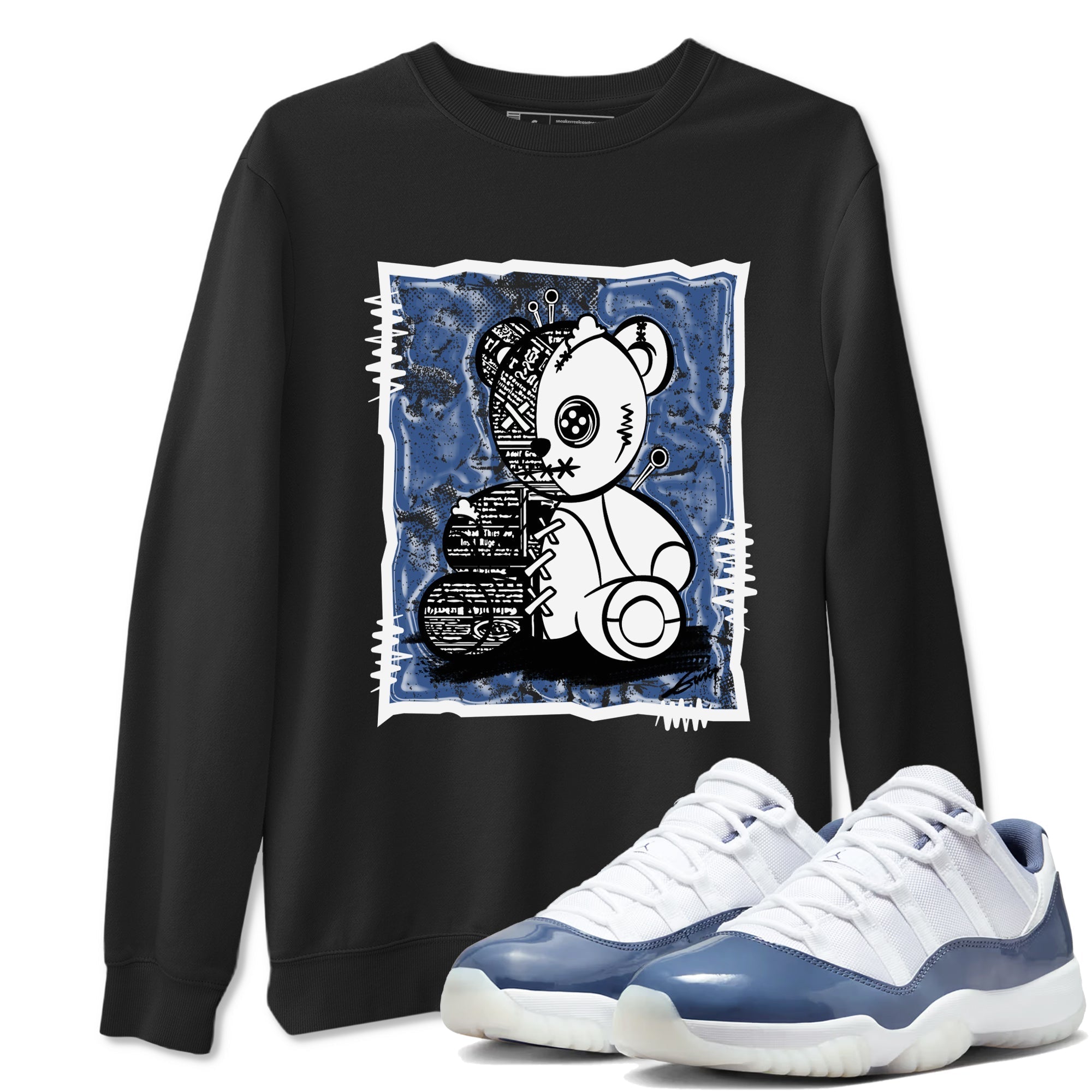 Vintage Bear snkmatch Tees - Air Jordan 11 Diffused Blue