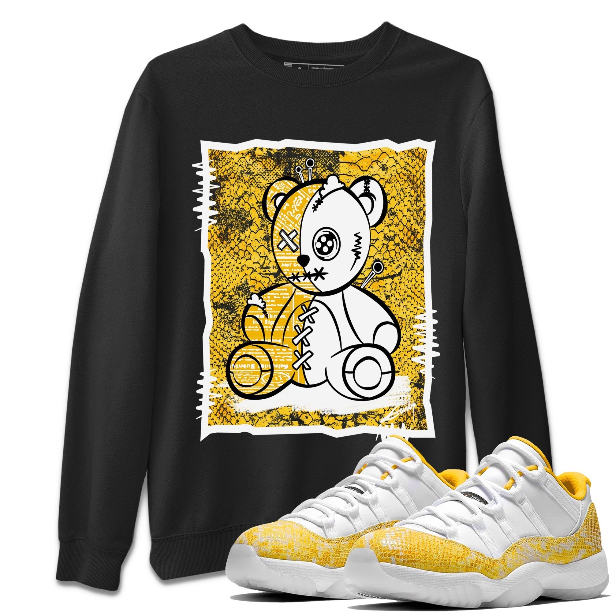Vintage Bear Unisex Tops - Air Jordan 11 Yellow Python