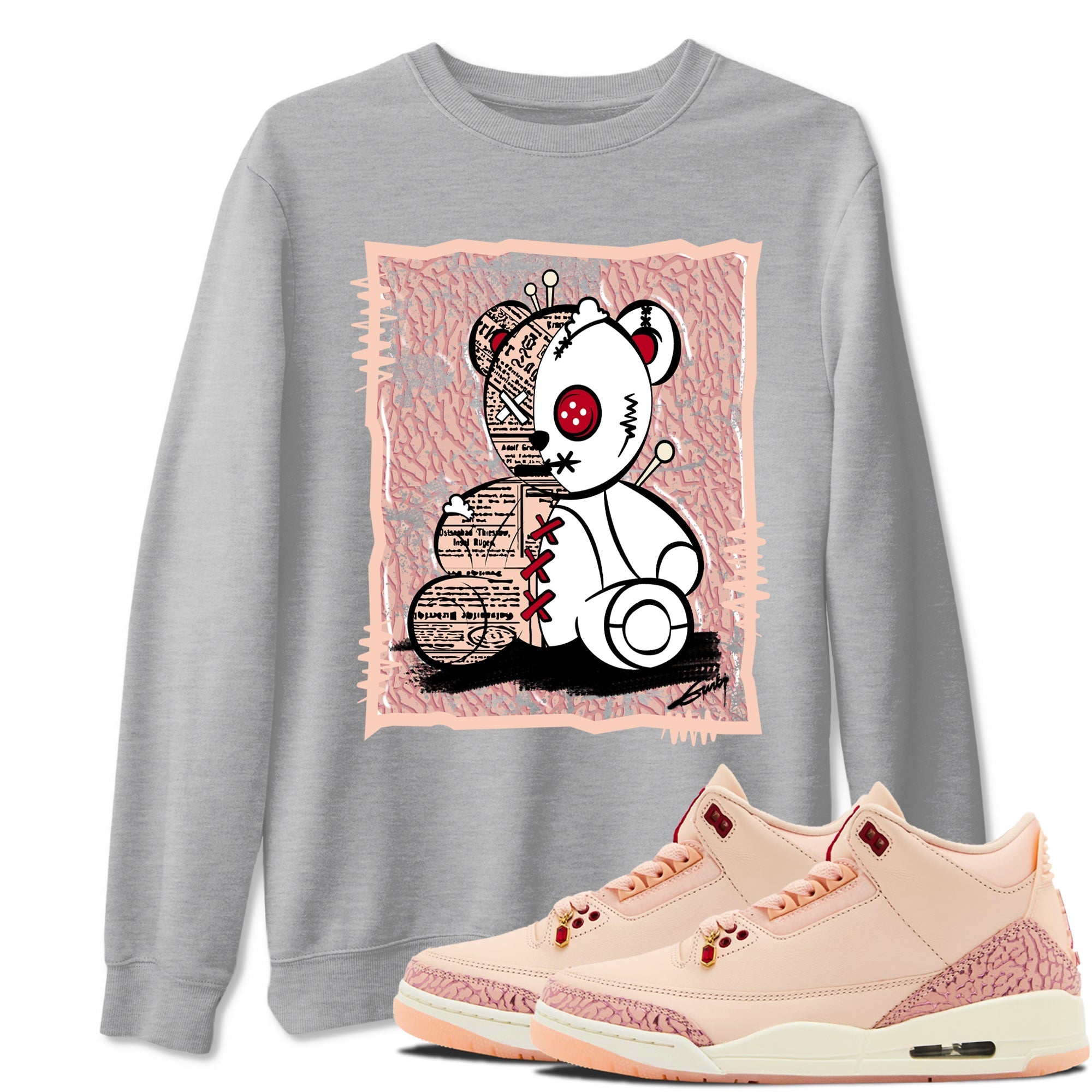 Vintage Bear snkmatch Tees - Air Jordan 3 Valentines Day