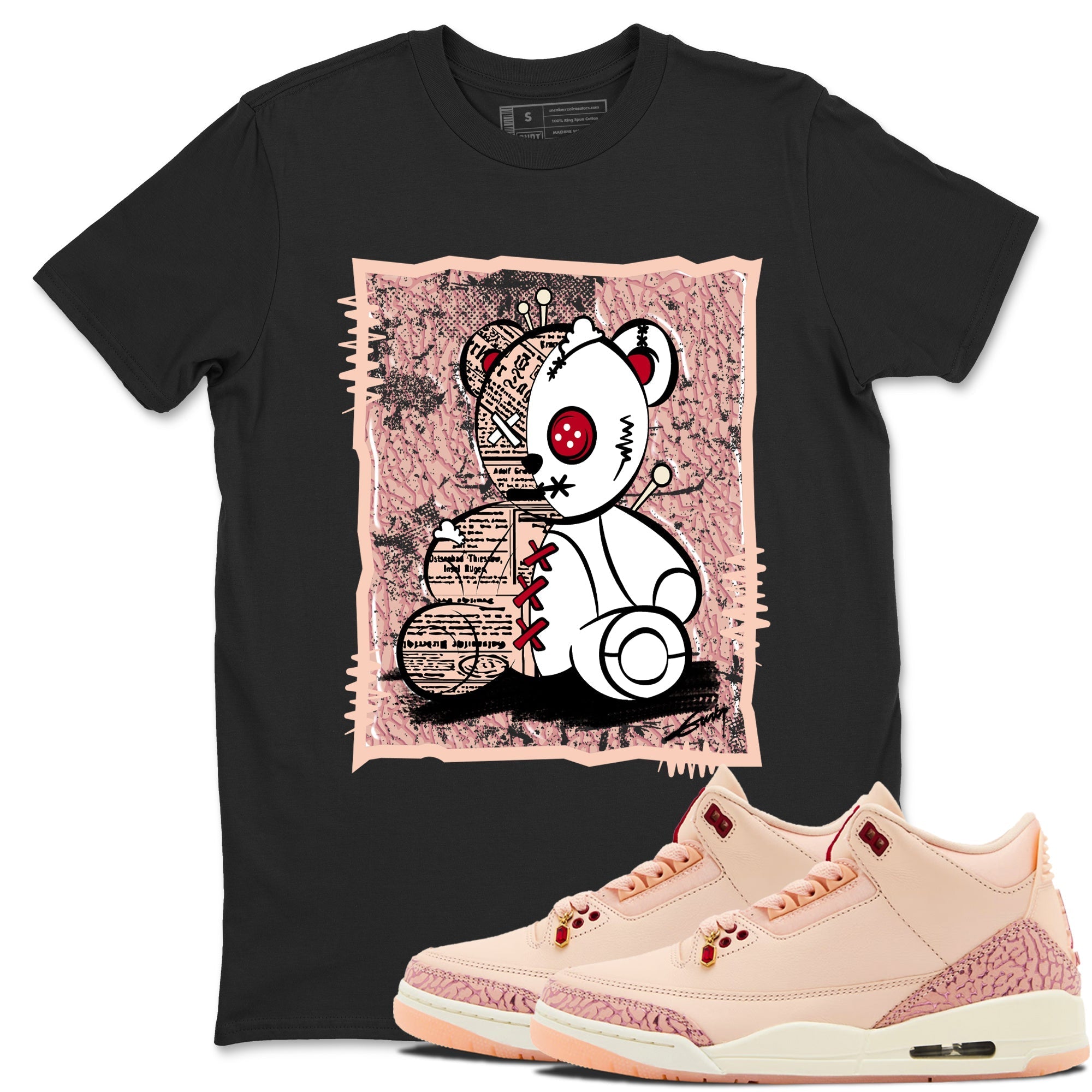 Vintage Bear snkmatch Tees - Air Jordan 3 Valentines Day