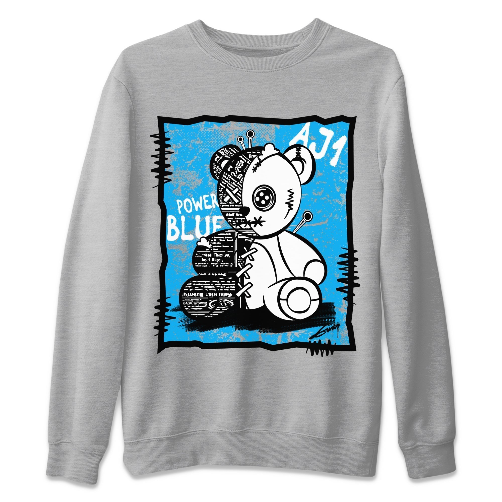 Vintage Bear Unisex Tops - Air Jordan 1 Powder Blue
