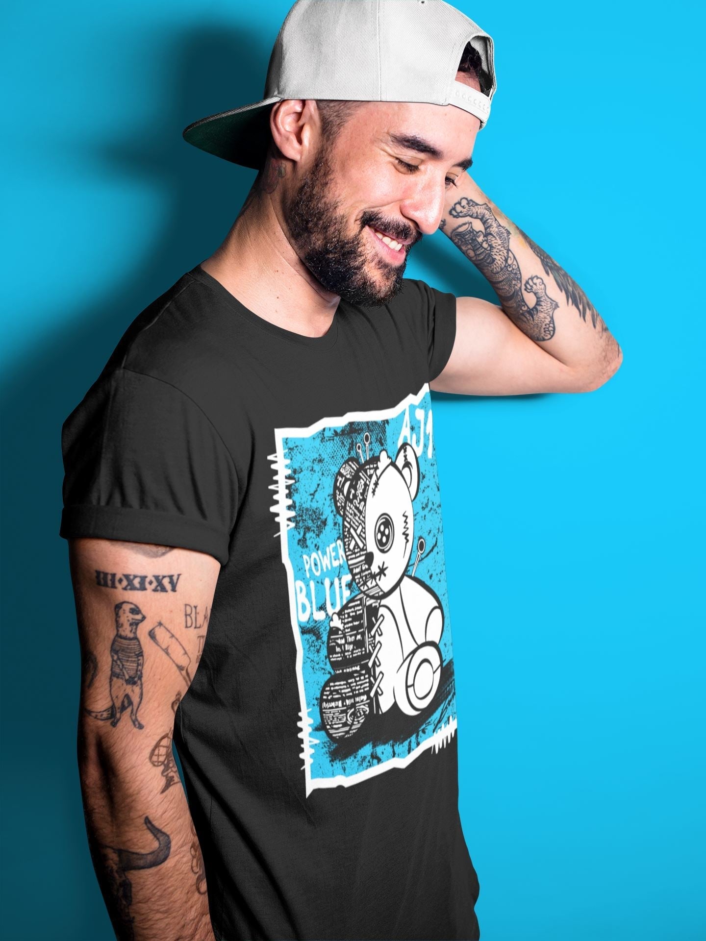 Vintage Bear Unisex Tops - Air Jordan 1 Powder Blue