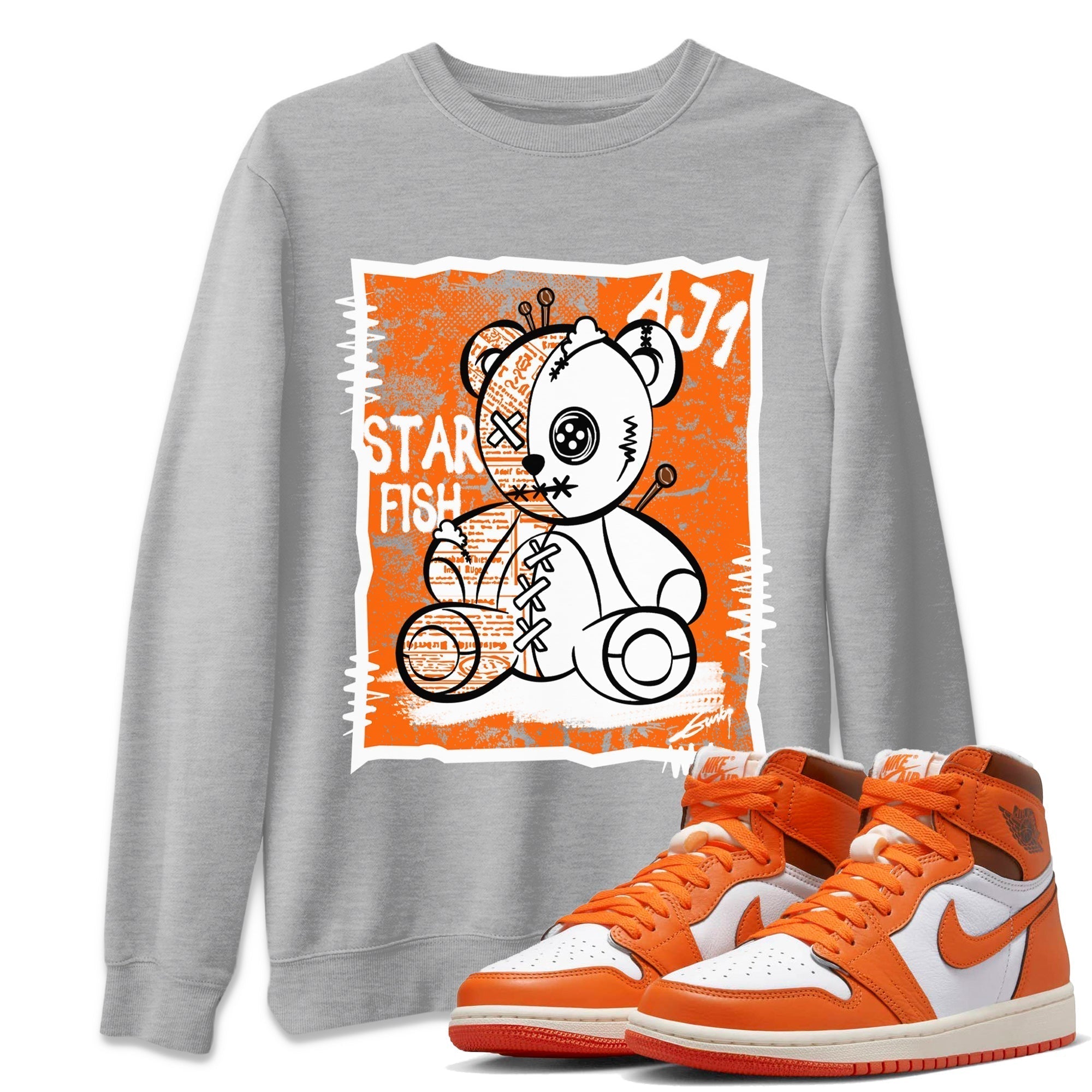 Vintage Bear Unisex Tops - Air Jordan 1 Starfish