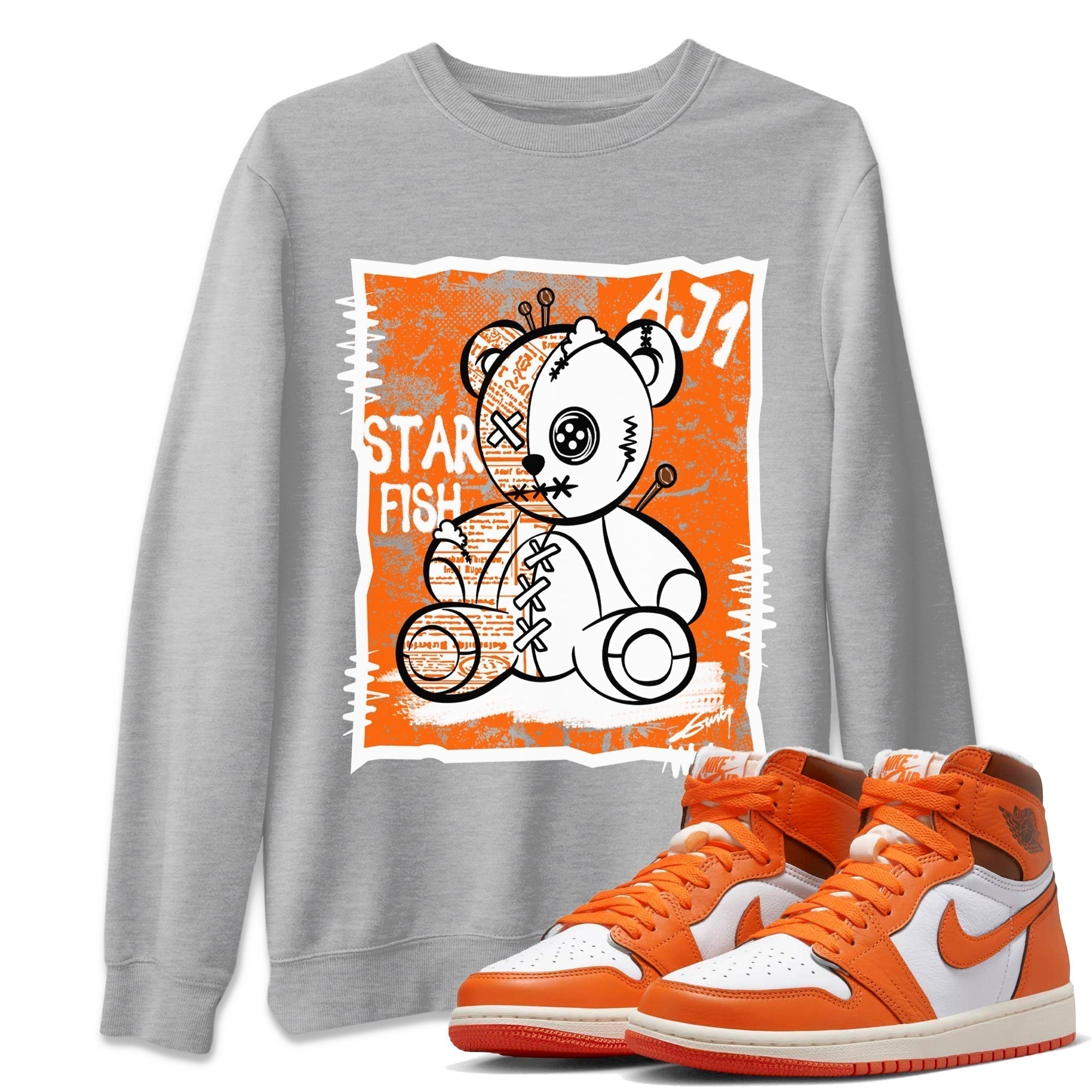 Vintage Bear Unisex Tops - Air Jordan 1 Starfish