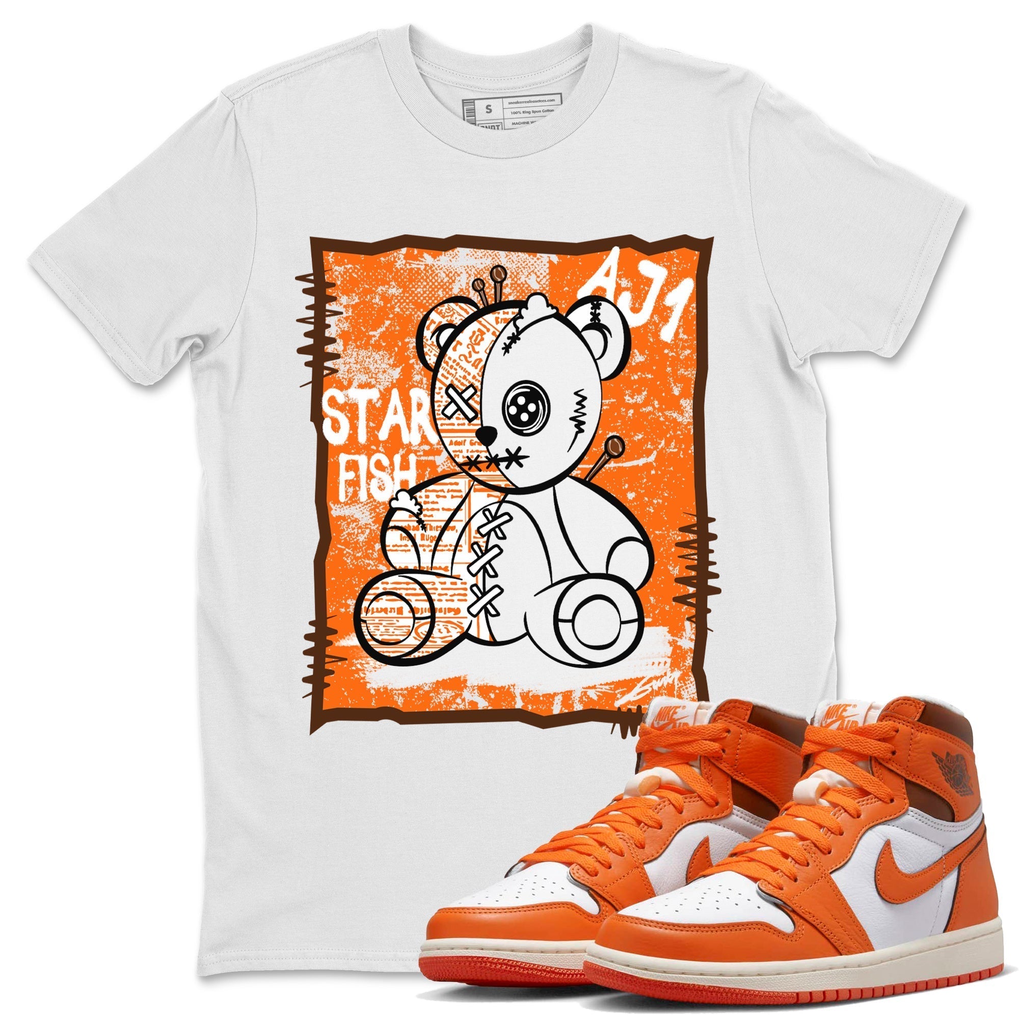 Vintage Bear Unisex Tops - Air Jordan 1 Starfish