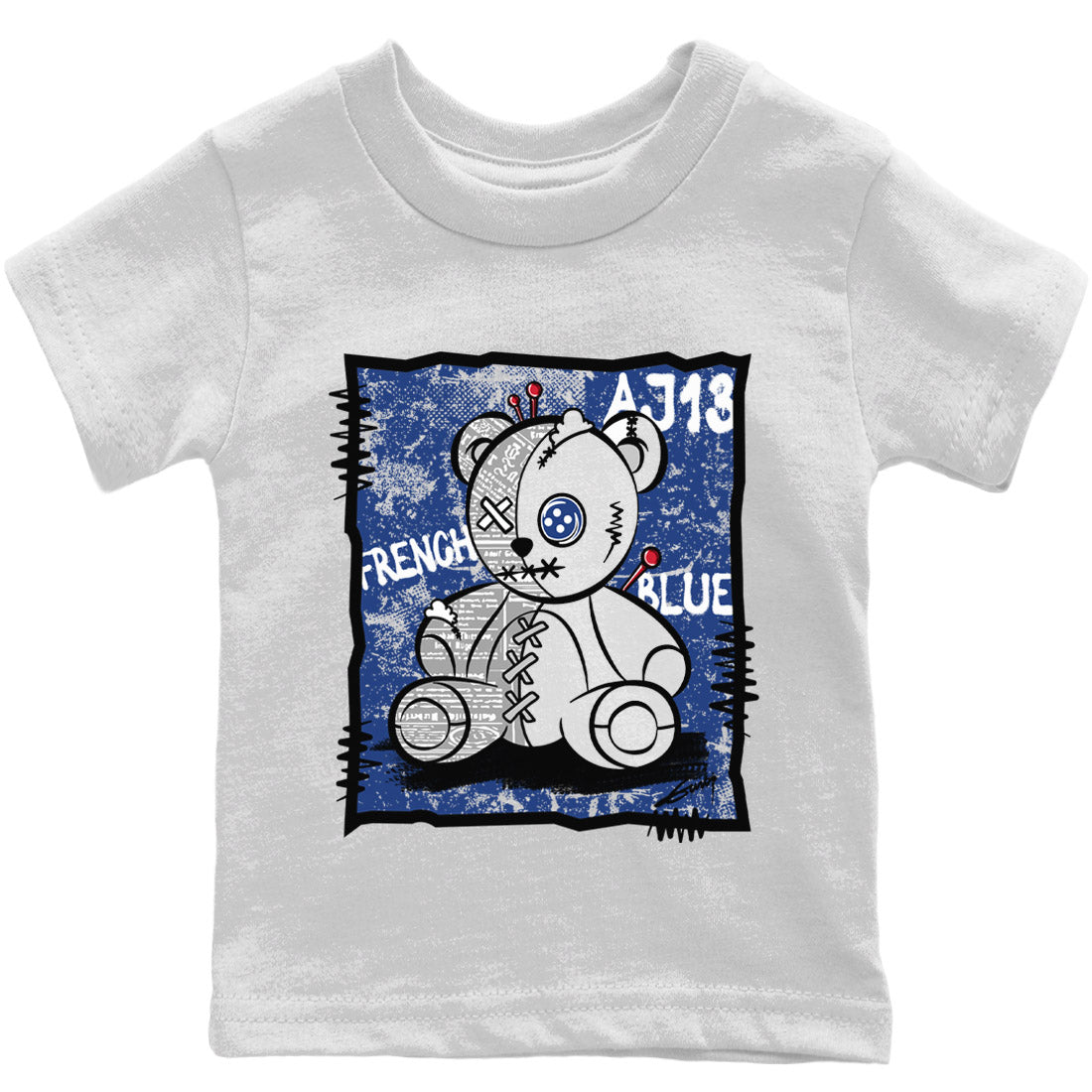Vintage Bear Kids Tops - Air Jordan 13 French Blue