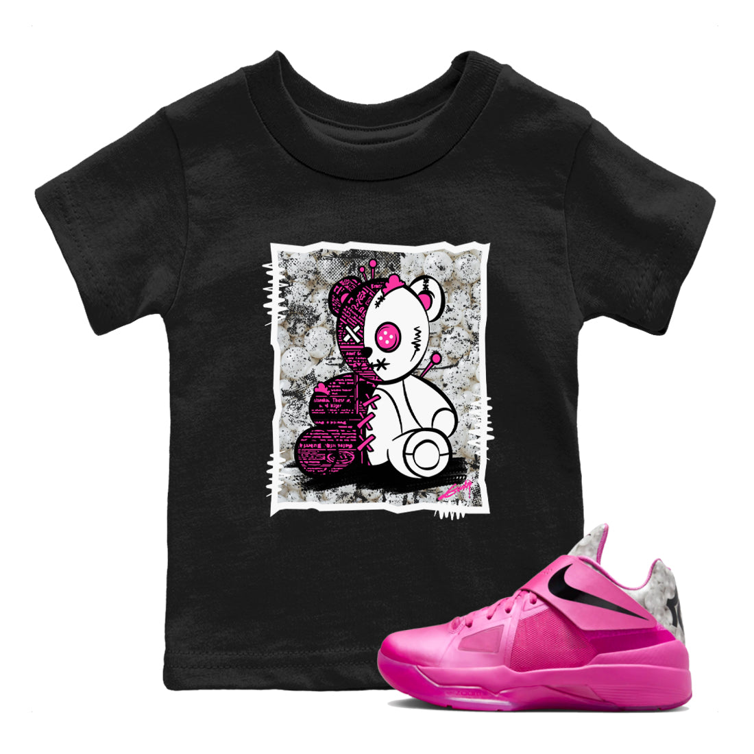 Vintage Bear snkmatch Tees Kids - Nike KD 4 Aunt Pearl