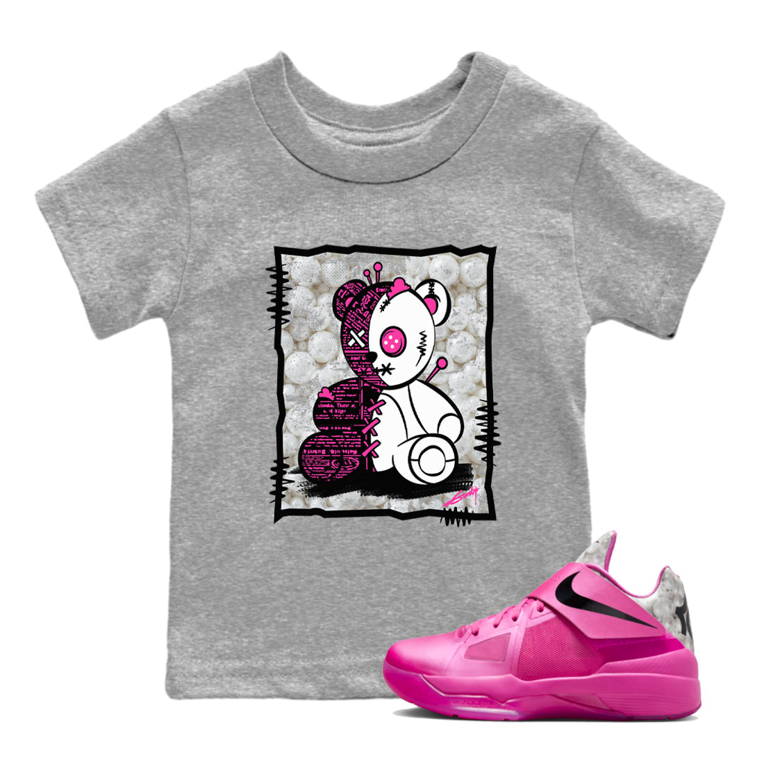 Vintage Bear snkmatch Tees Kids - Nike KD 4 Aunt Pearl