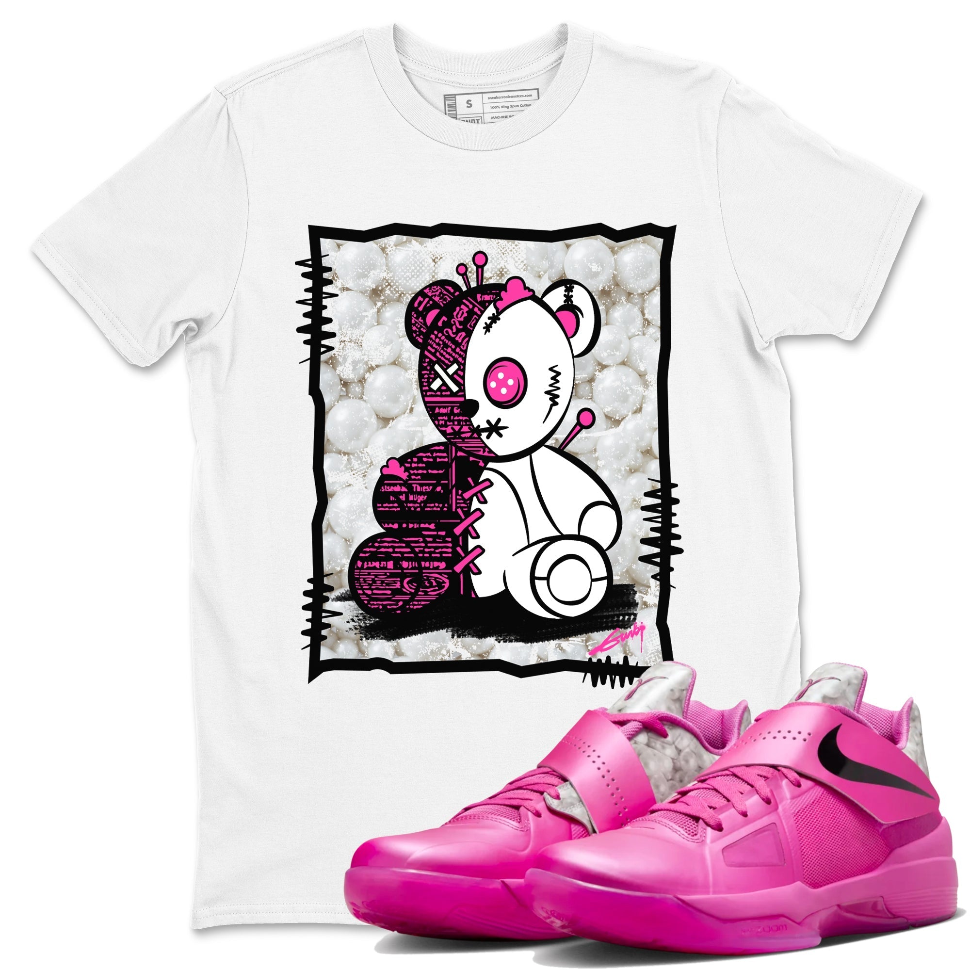 Vintage Bear snkmatch Tees - Nike KD 4 Aunt Pearl