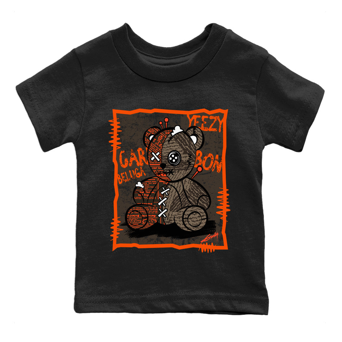 Vintage Bear Kids Tops - Yeezy 350 Carbon Beluga