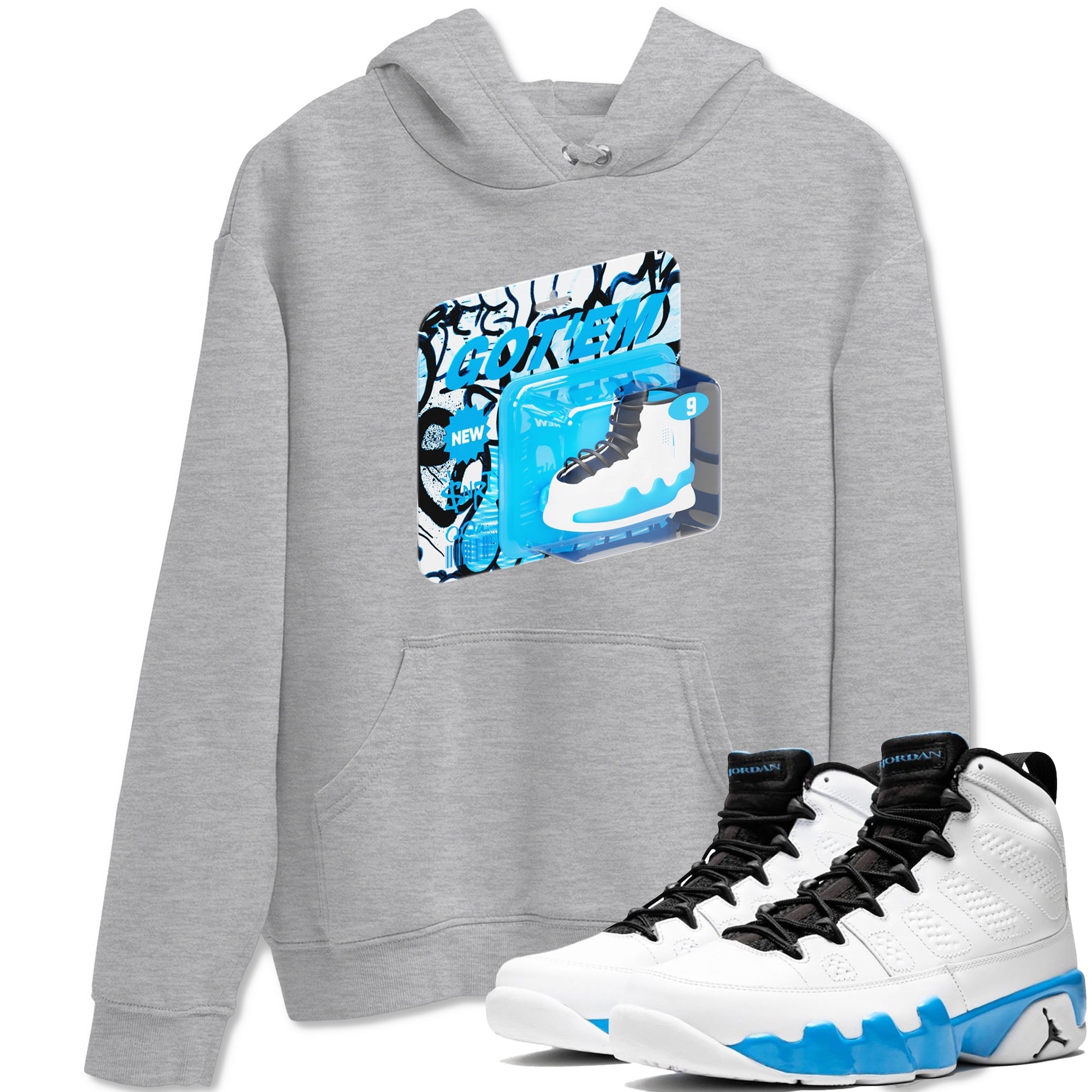 Vintage Toy Packaging snkmatch Tees - Air Jordan 9 Powder Blue