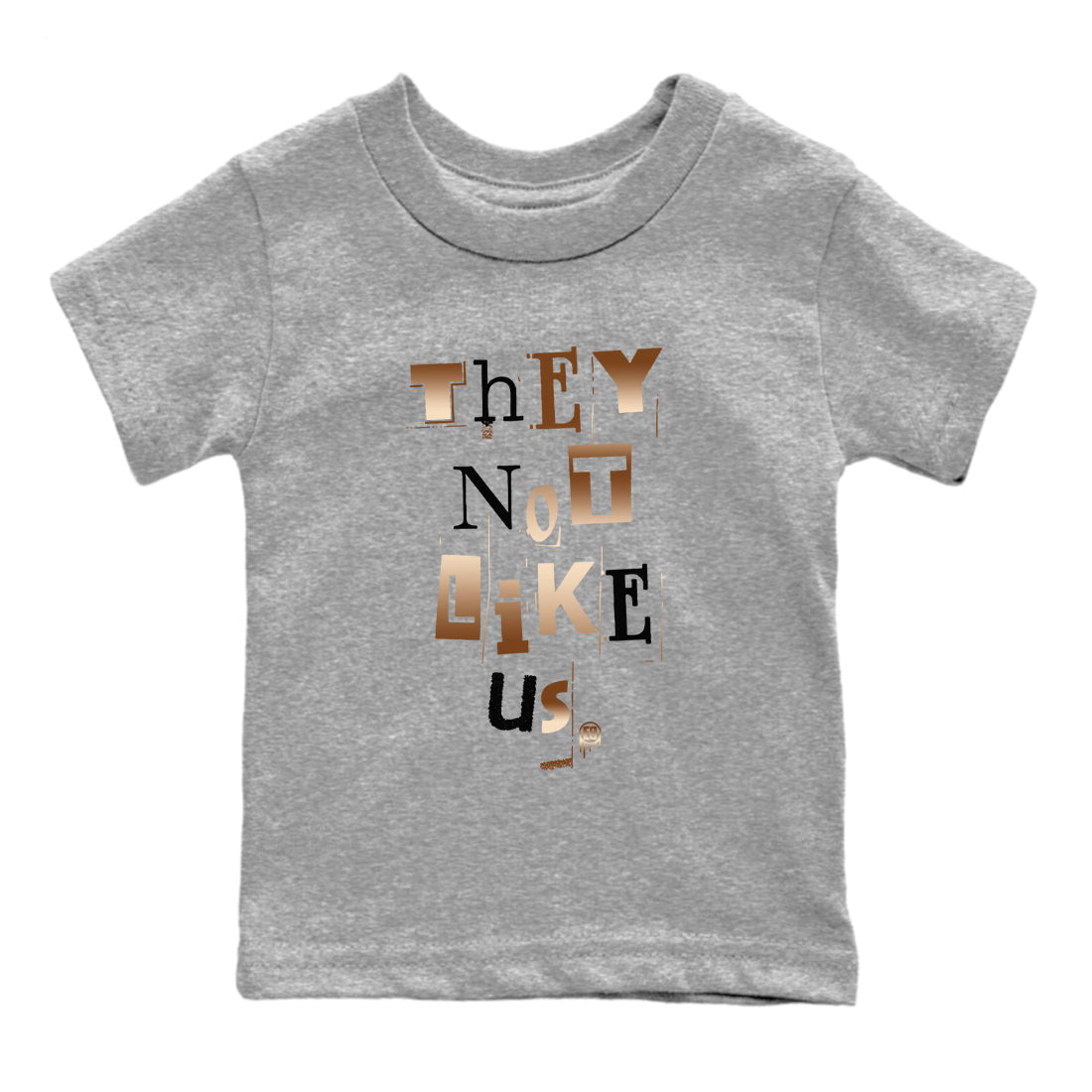 Vintage They Not Like Us snkmatch Tees Kids - Air Foamposite One Metallic Copper